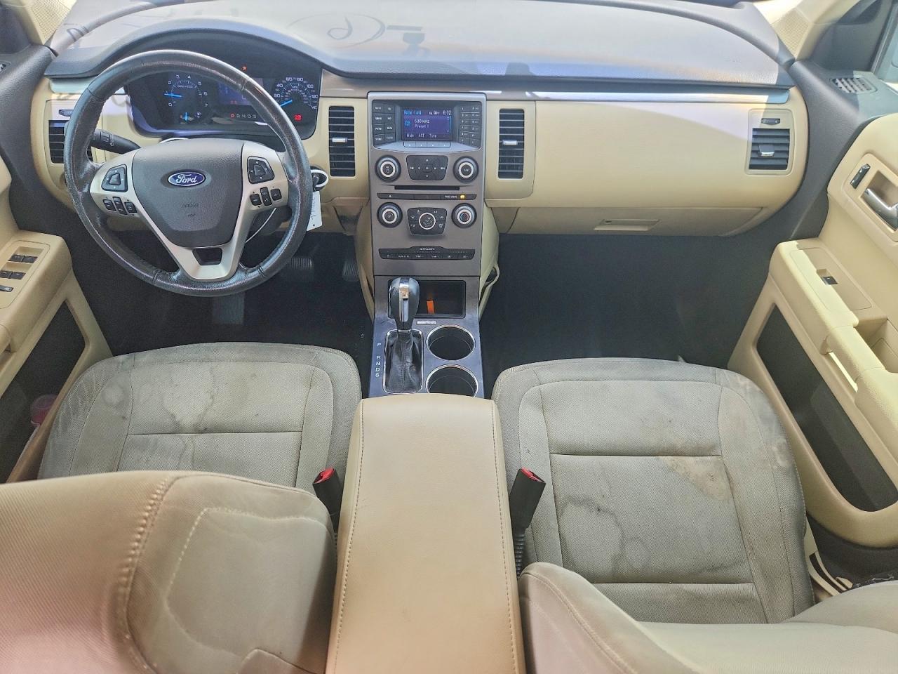 2013 Ford Flex Se White vin: 2FMGK5B8XDBD29555