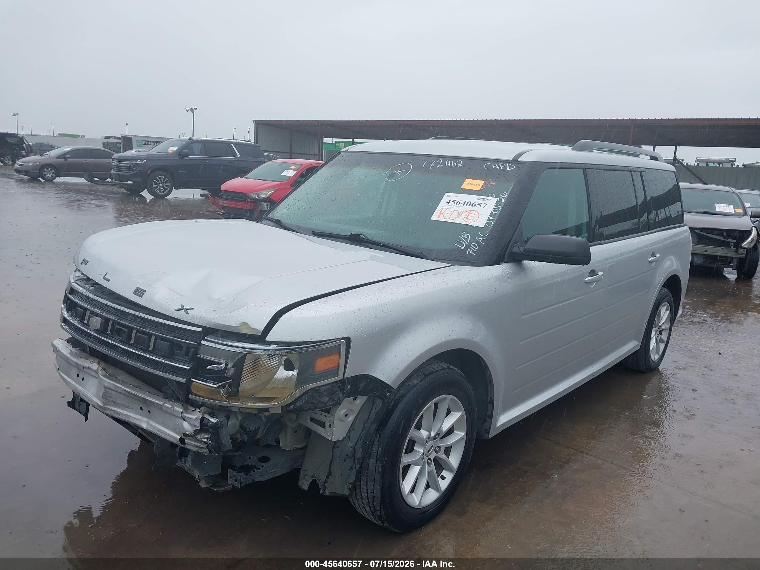 2014 Ford Flex Se Silver vin: 2FMGK5B8XEBD28570