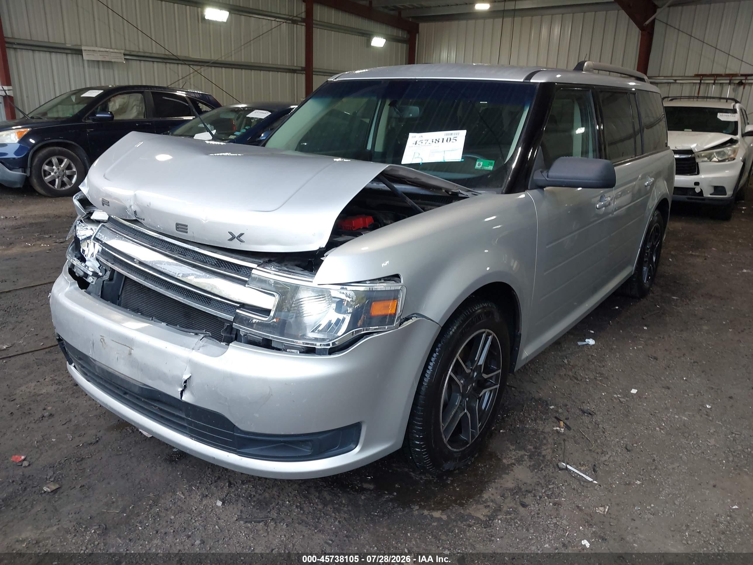 2017 Ford Flex Se Silver vin: 2FMGK5B8XHBA07682
