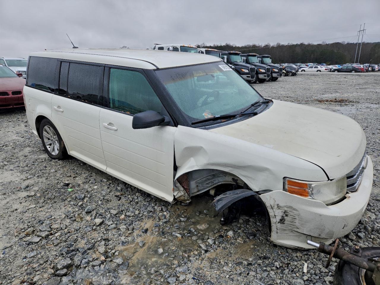 2010 Ford Flex Se White vin: 2FMGK5BC0ABA10679