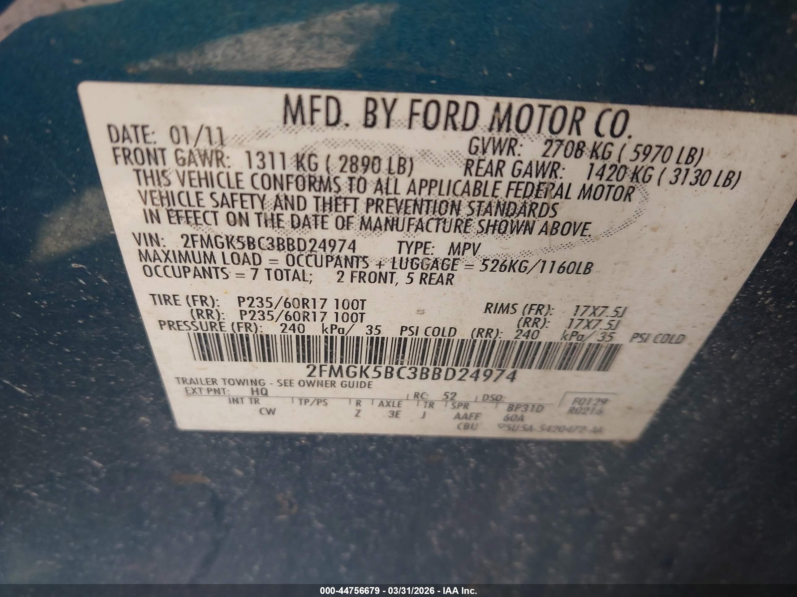 2011 Ford Flex Se Зеленый vin: 2FMGK5BC3BBD24974