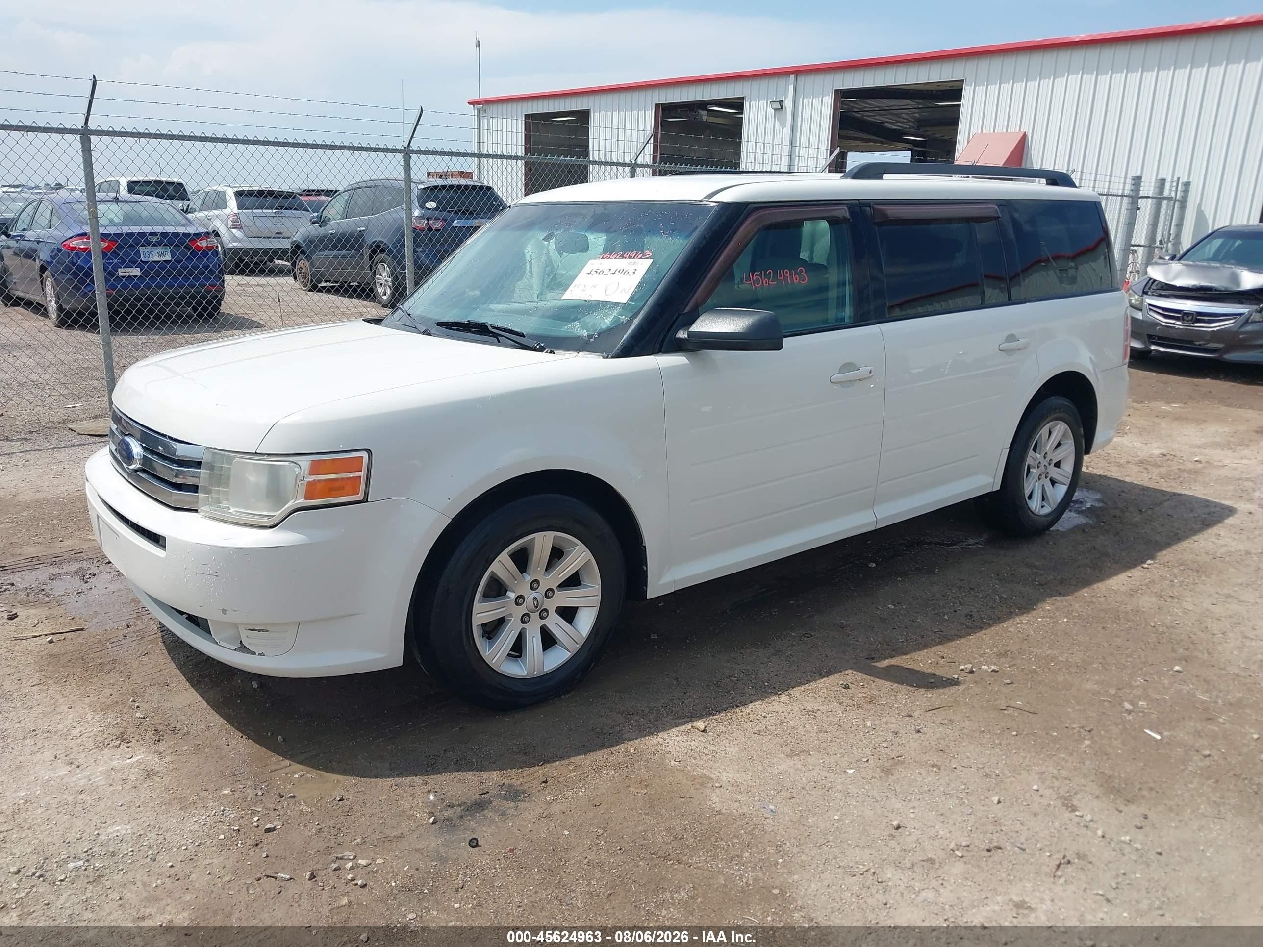 2010 Ford Flex Se White vin: 2FMGK5BC4ABA34502