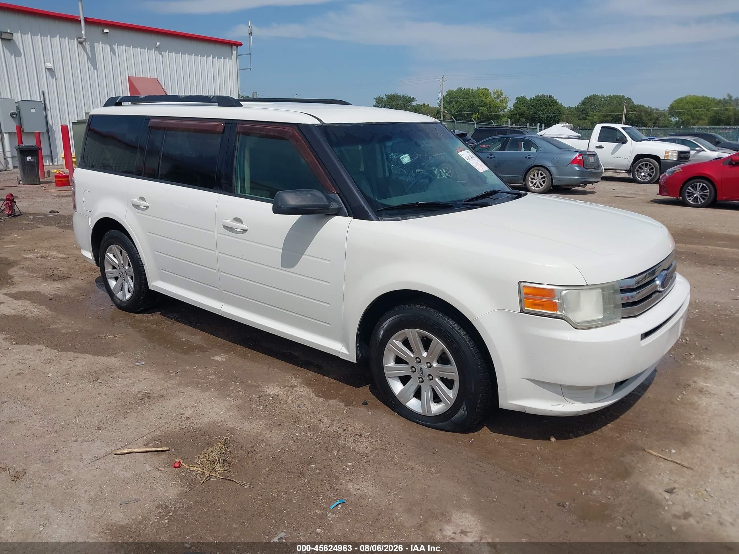 2010 Ford Flex Se White vin: 2FMGK5BC4ABA34502