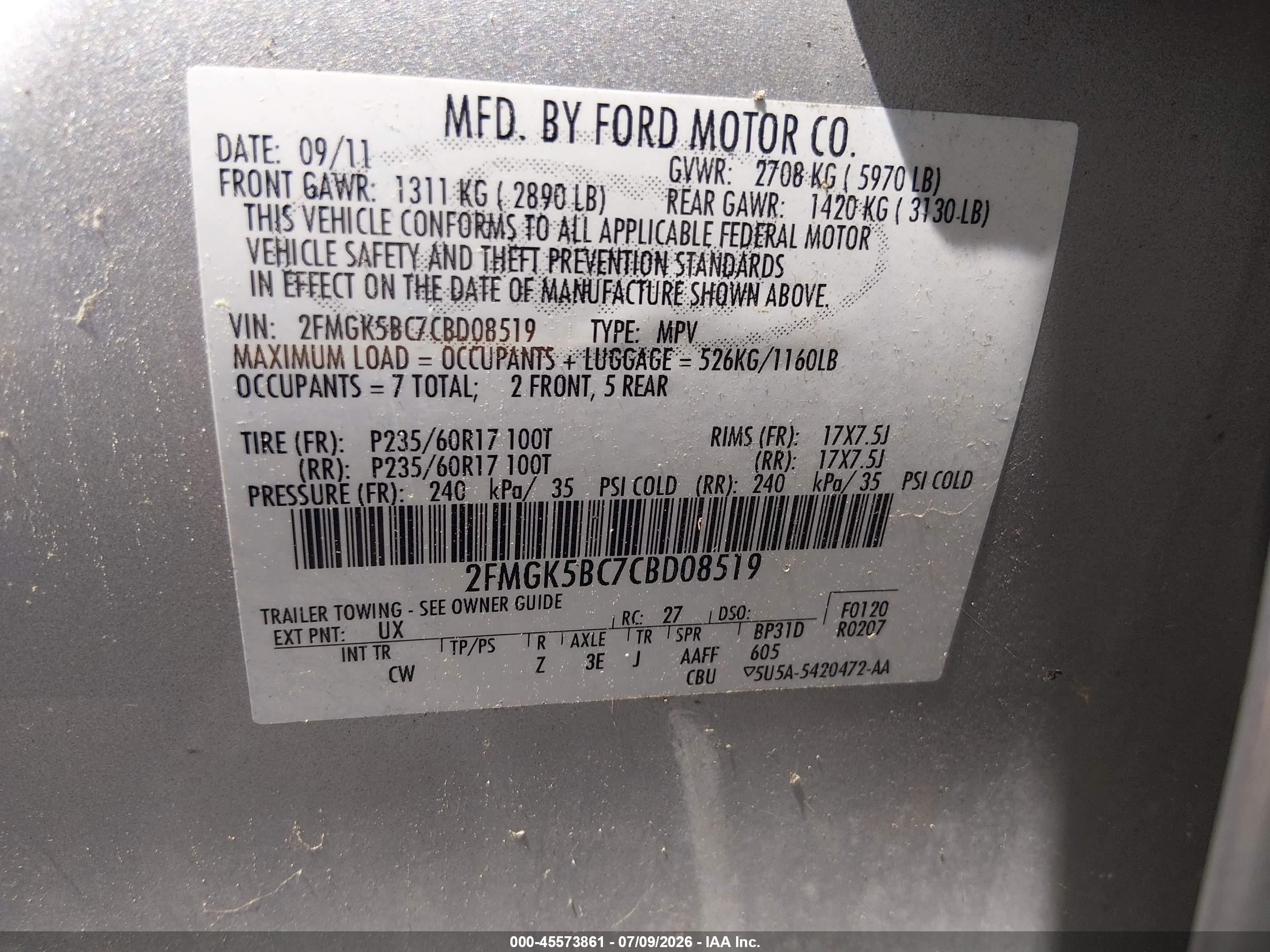 2012 Ford Flex Se Silver vin: 2FMGK5BC7CBD08519