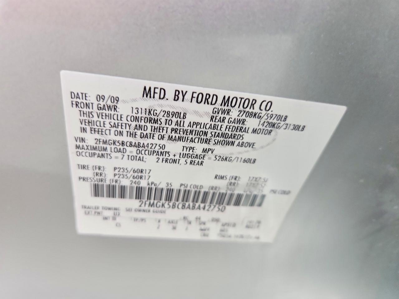 2010 Ford Flex Se Silver vin: 2FMGK5BC8ABA42750