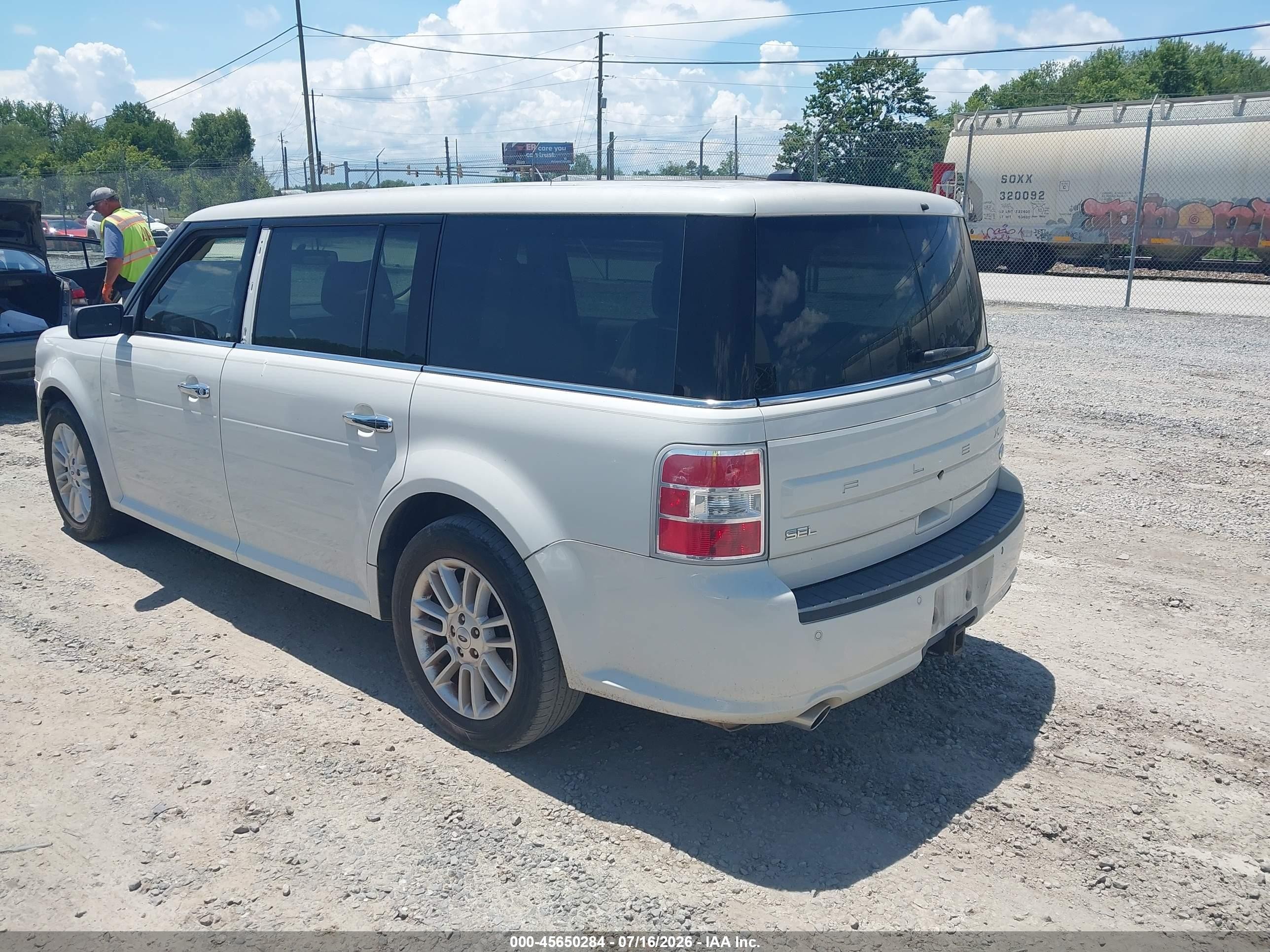 2013 Ford Flex Sel White vin: 2FMGK5C80DBD17834