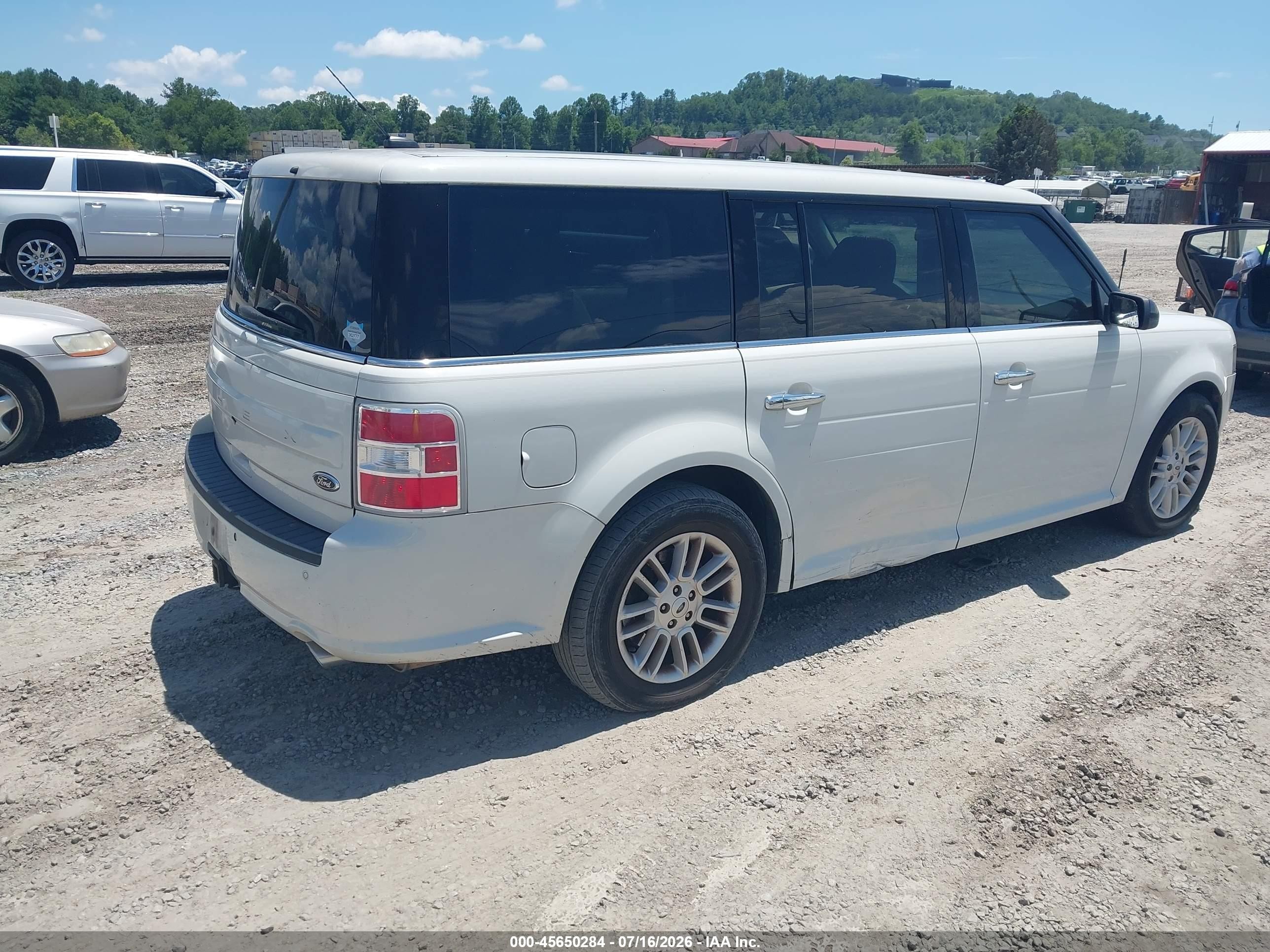 2013 Ford Flex Sel White vin: 2FMGK5C80DBD17834