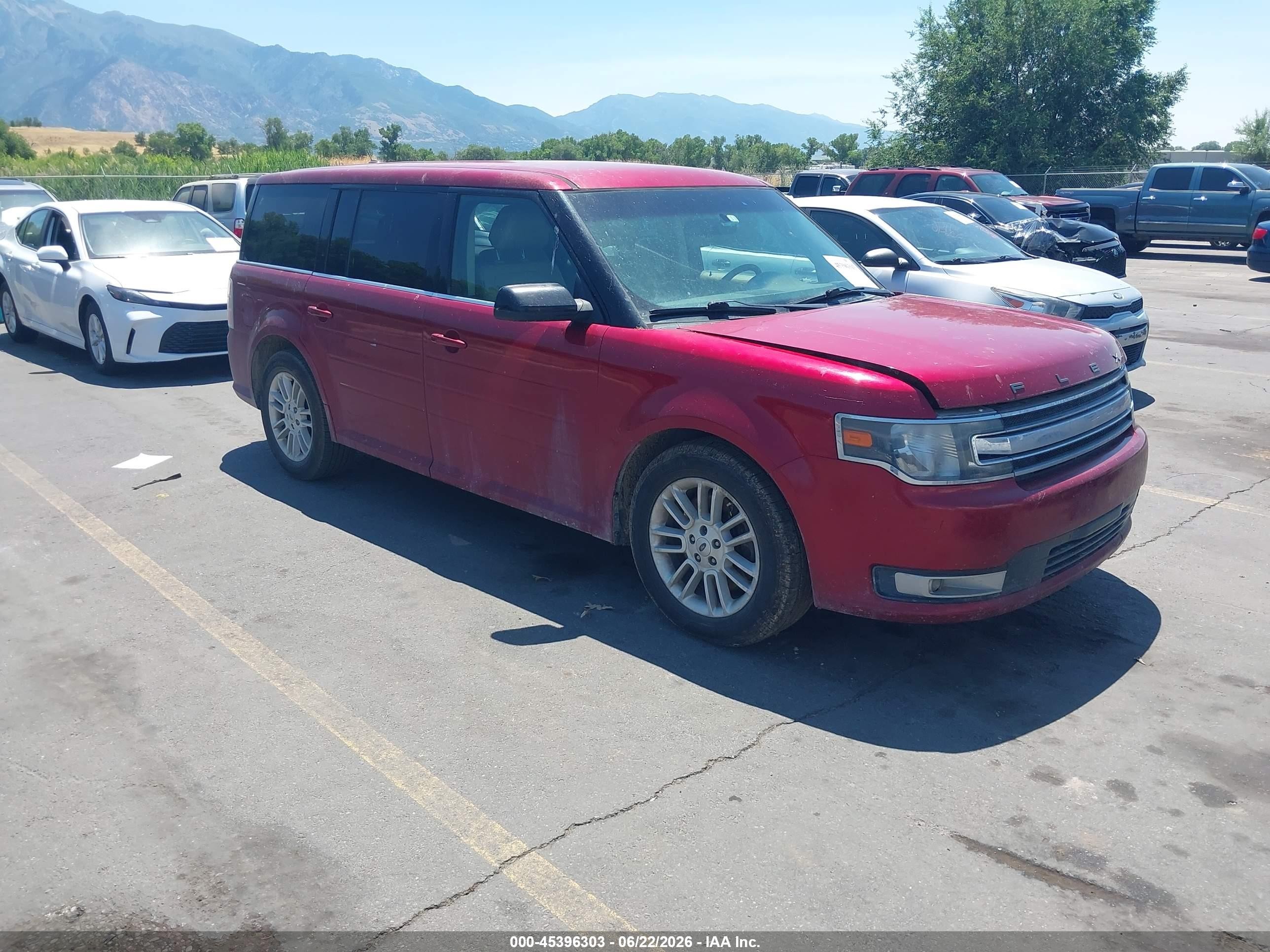 2014 Ford Flex Sel Red vin: 2FMGK5C80EBD10576