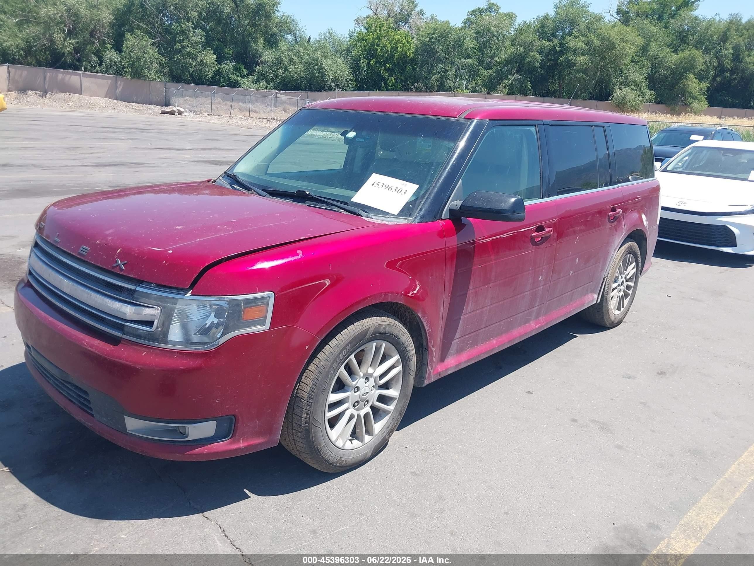 2014 Ford Flex Sel Red vin: 2FMGK5C80EBD10576