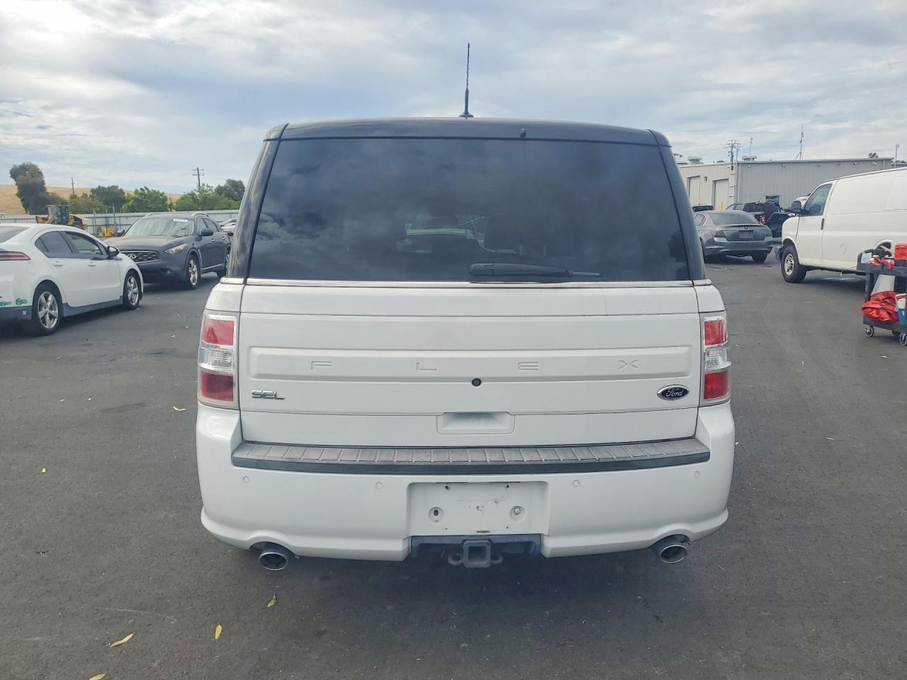 2014 Ford Flex Sel White vin: 2FMGK5C80EBD27782