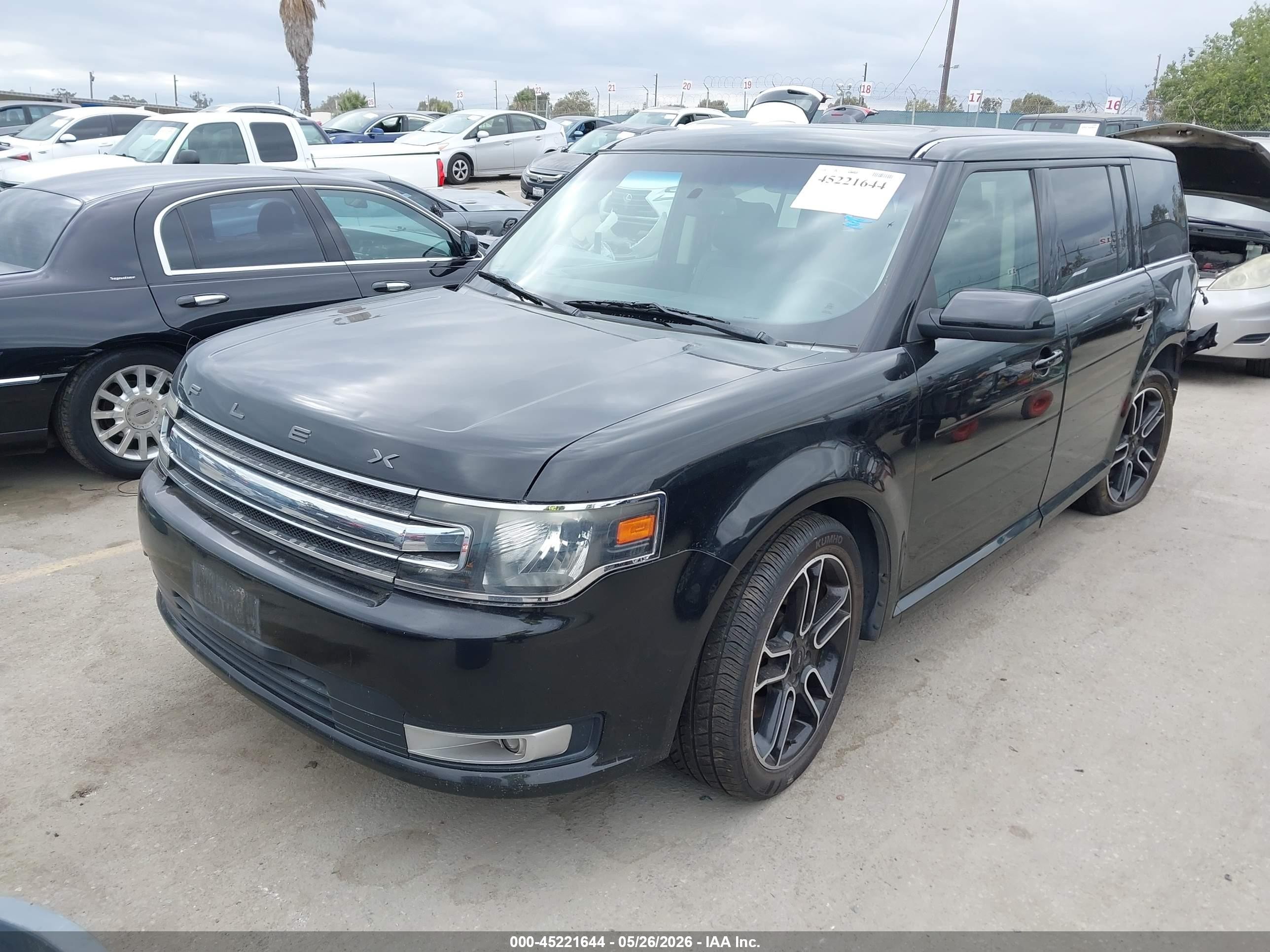 2014 Ford Flex Sel Black vin: 2FMGK5C80EBD45358