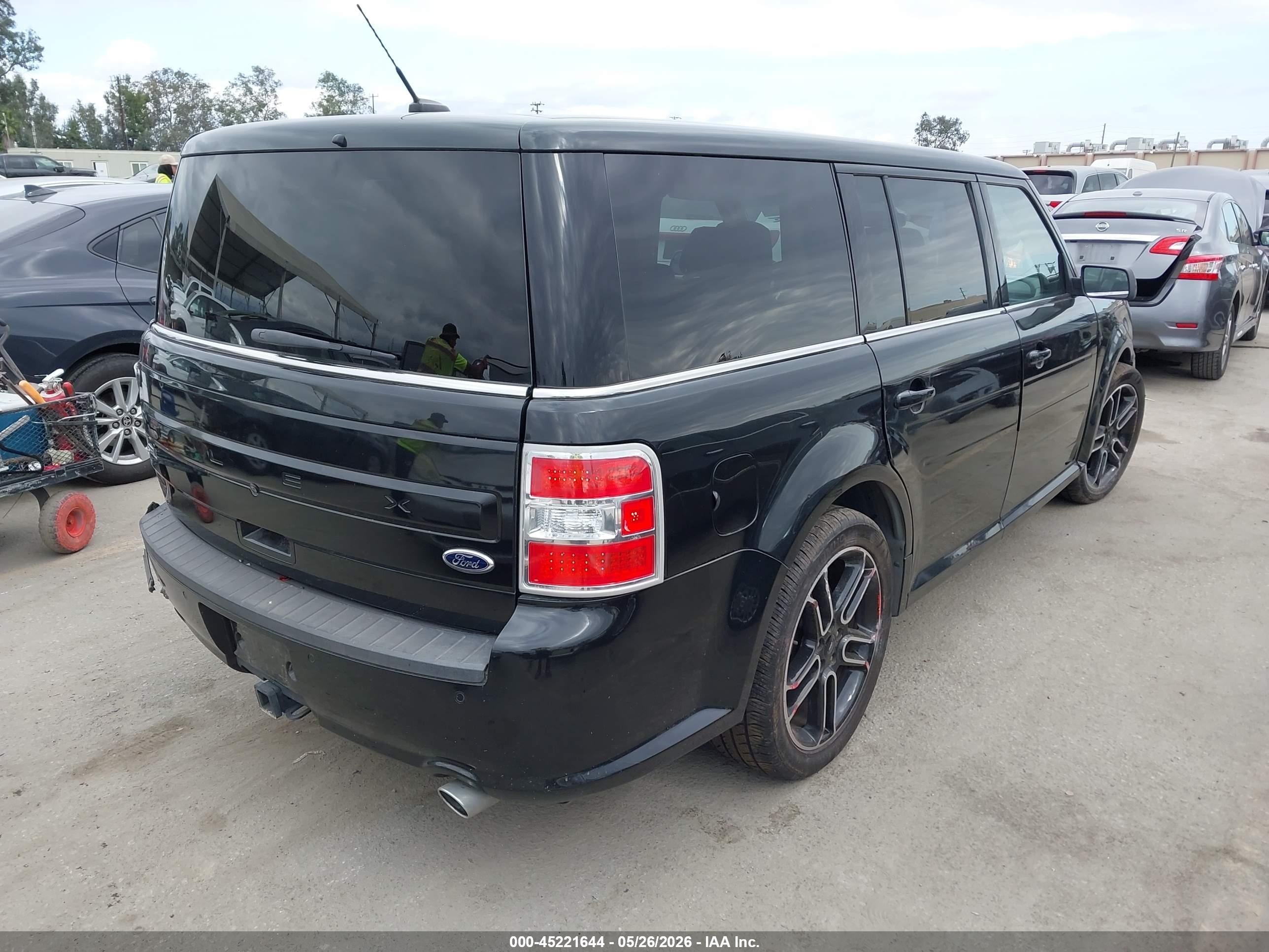 2014 Ford Flex Sel Black vin: 2FMGK5C80EBD45358