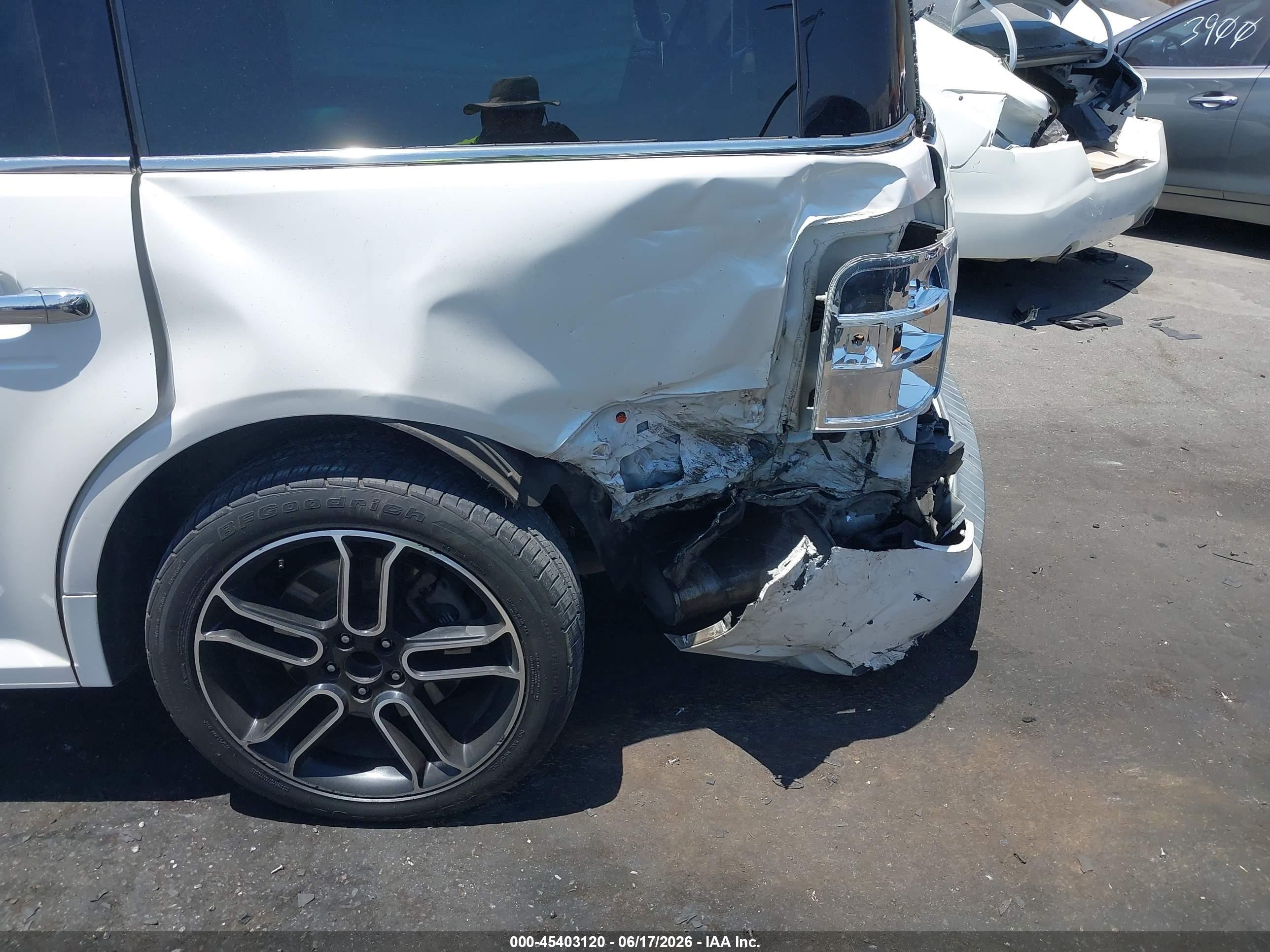 2015 Ford Flex Sel White vin: 2FMGK5C80FBA05077