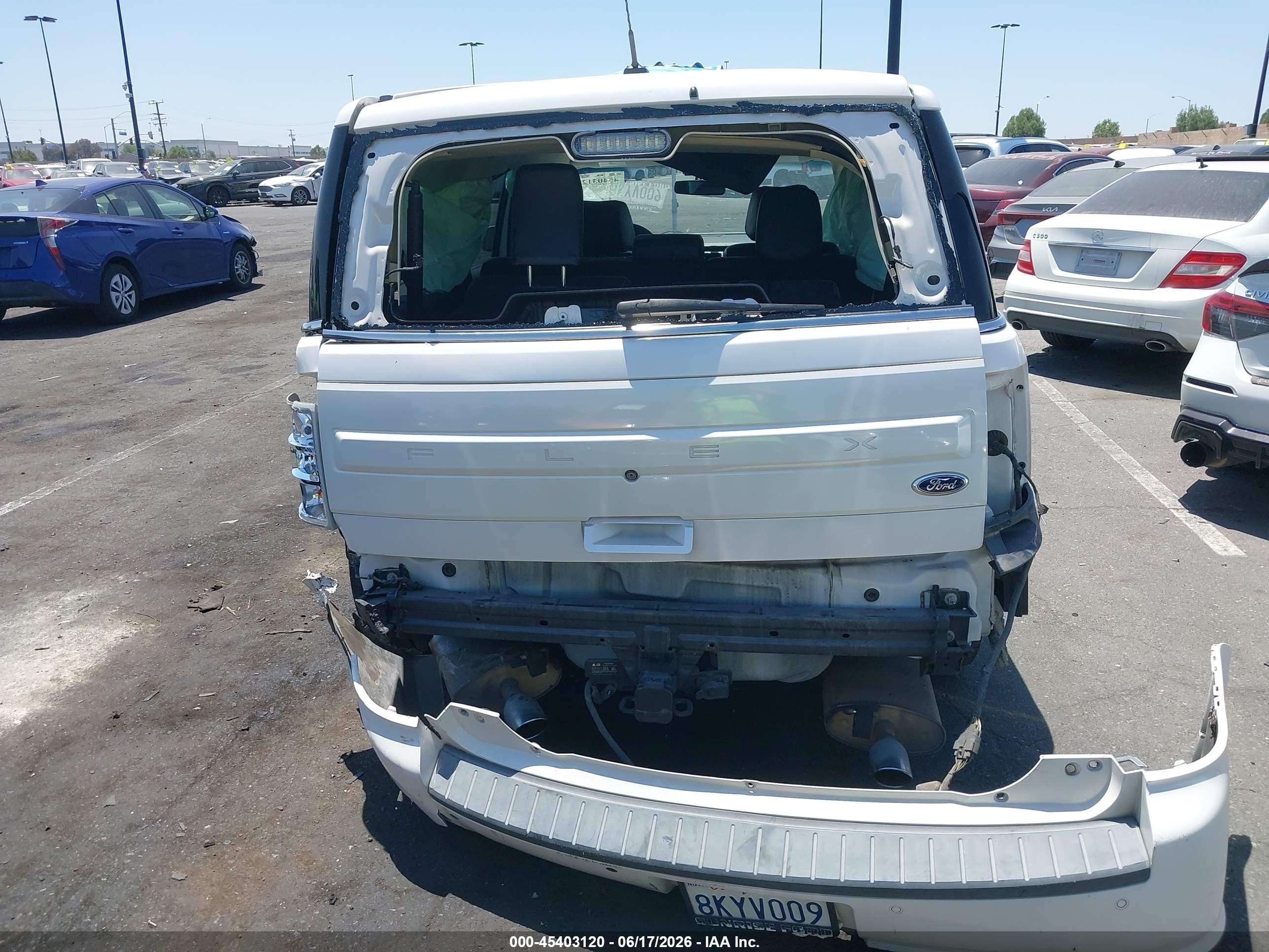 2015 Ford Flex Sel White vin: 2FMGK5C80FBA05077