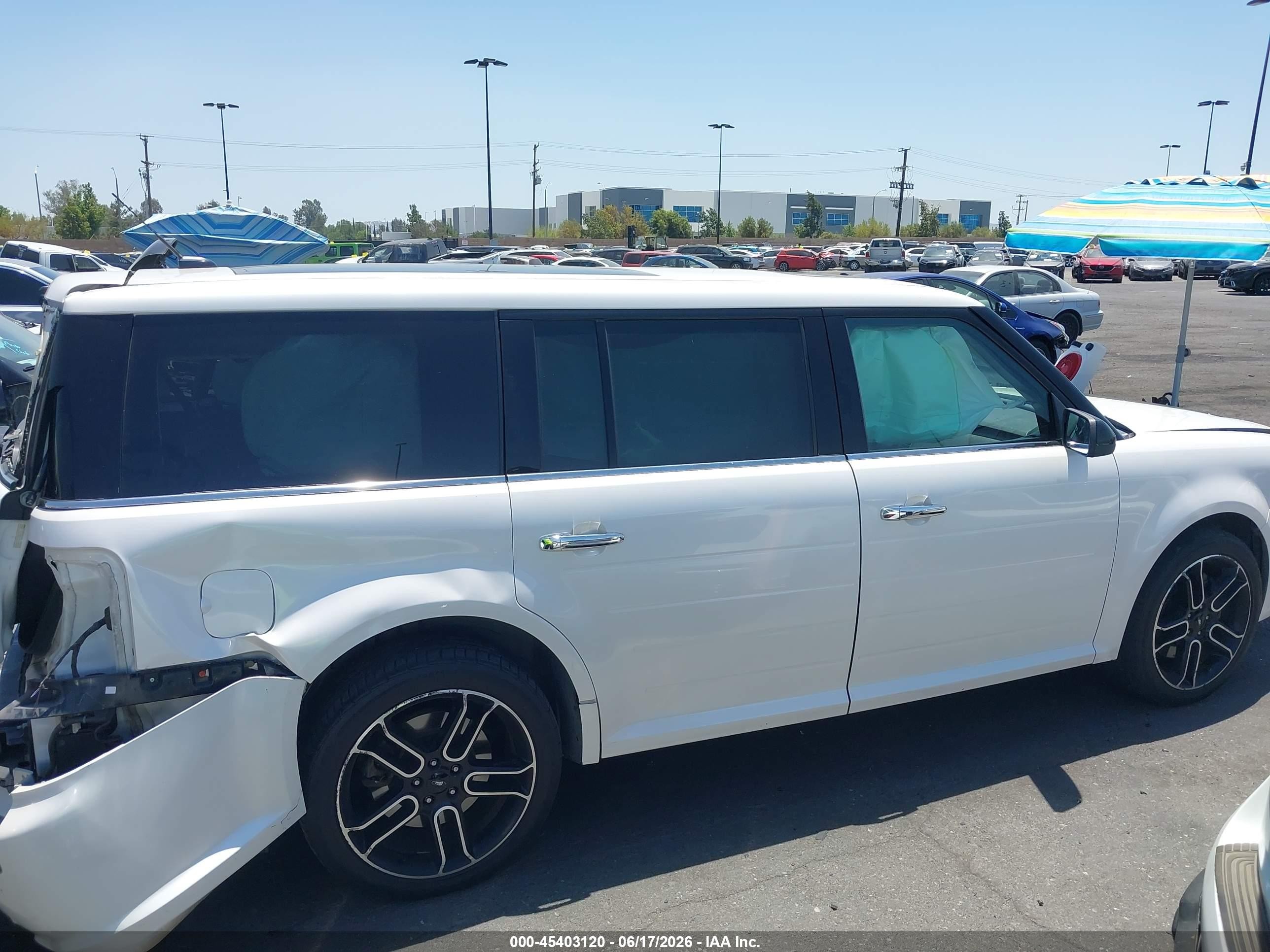 2015 Ford Flex Sel White vin: 2FMGK5C80FBA05077