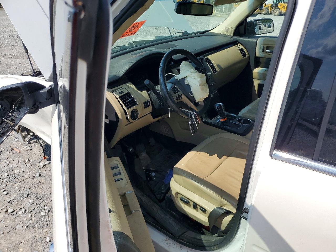 2015 Ford Flex Sel White vin: 2FMGK5C80FBA12014