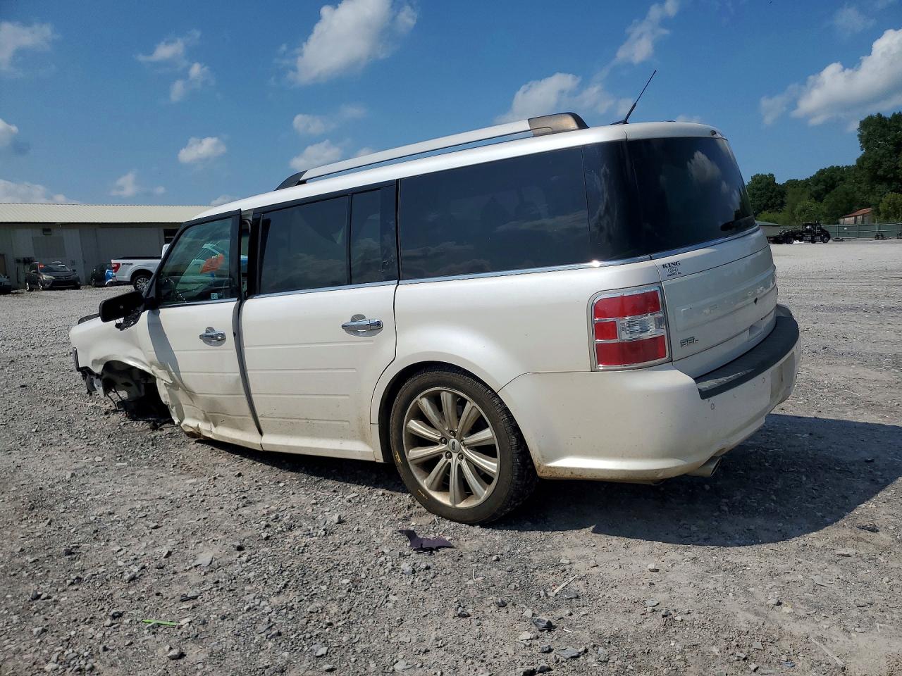 2015 Ford Flex Sel White vin: 2FMGK5C80FBA12014