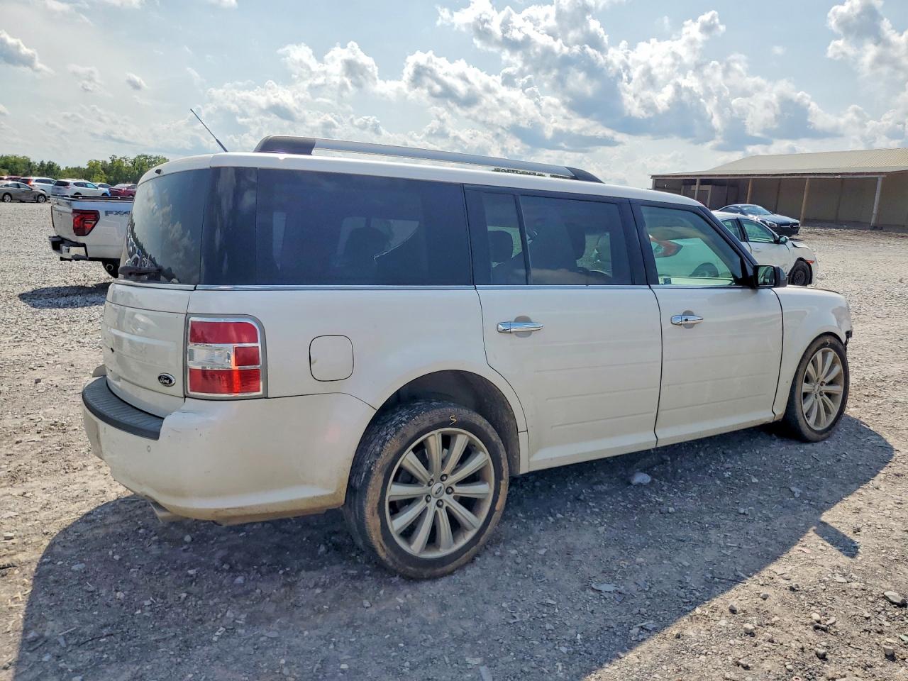 2015 Ford Flex Sel White vin: 2FMGK5C80FBA12014