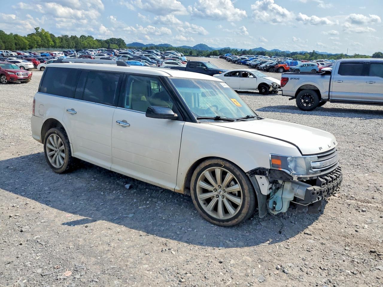 2015 Ford Flex Sel White vin: 2FMGK5C80FBA12014