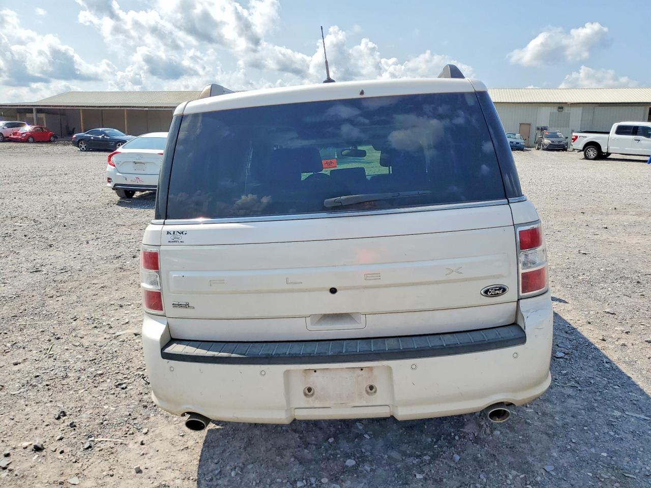 2015 Ford Flex Sel White vin: 2FMGK5C80FBA12014