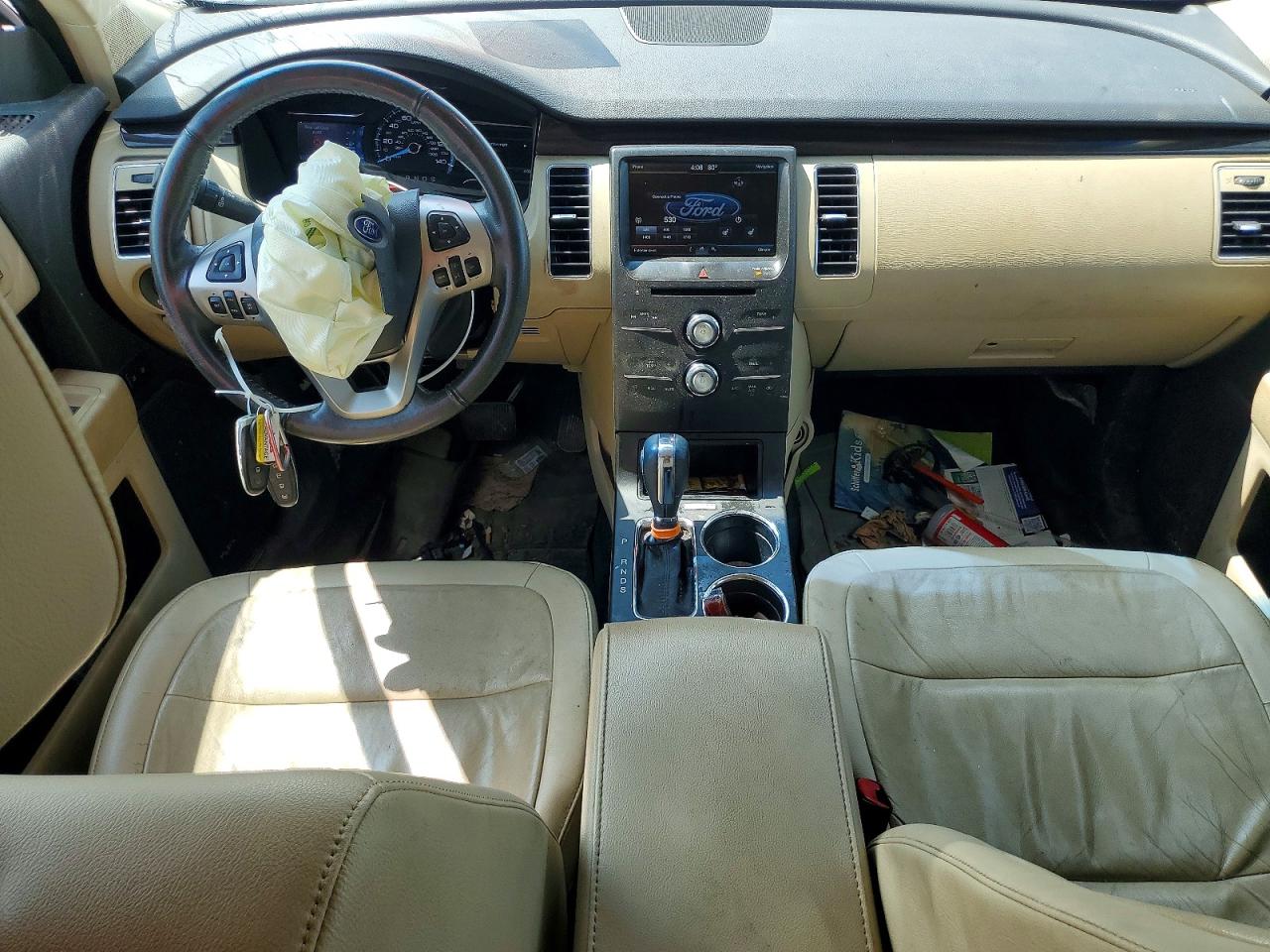 2015 Ford Flex Sel White vin: 2FMGK5C80FBA12014