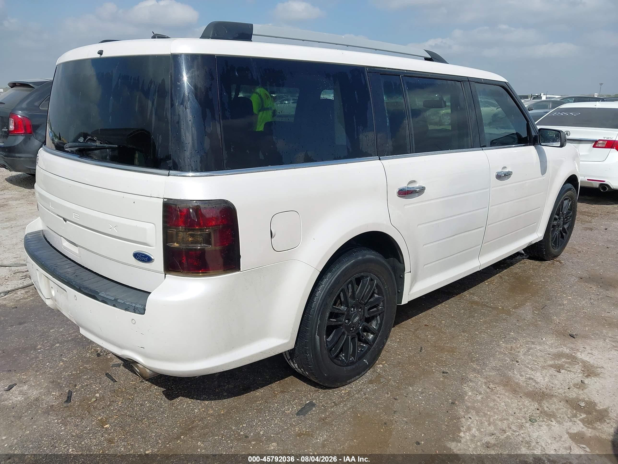 2015 Ford Flex Sel White vin: 2FMGK5C80FBA17908