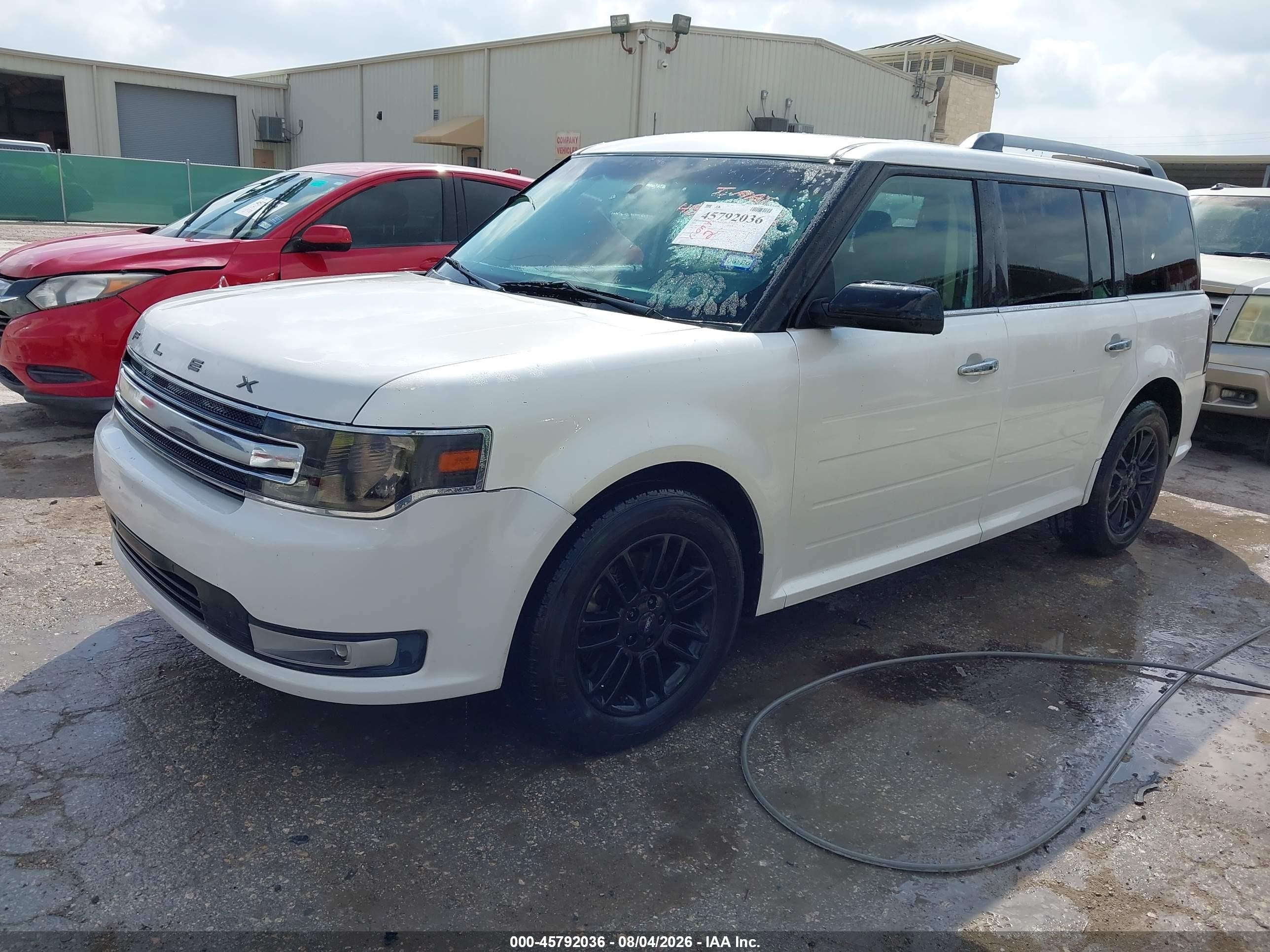 2015 Ford Flex Sel White vin: 2FMGK5C80FBA17908