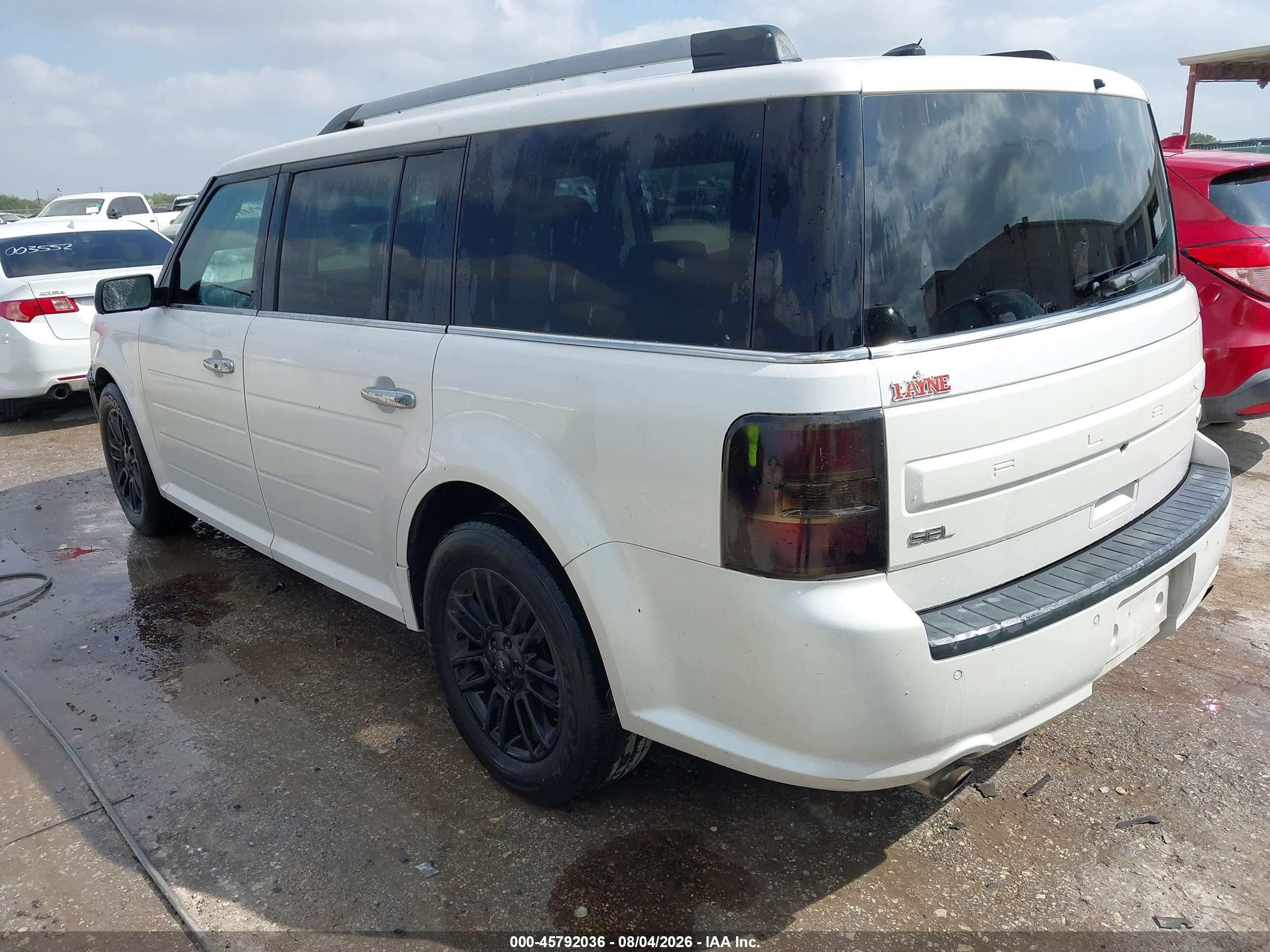 2015 Ford Flex Sel White vin: 2FMGK5C80FBA17908