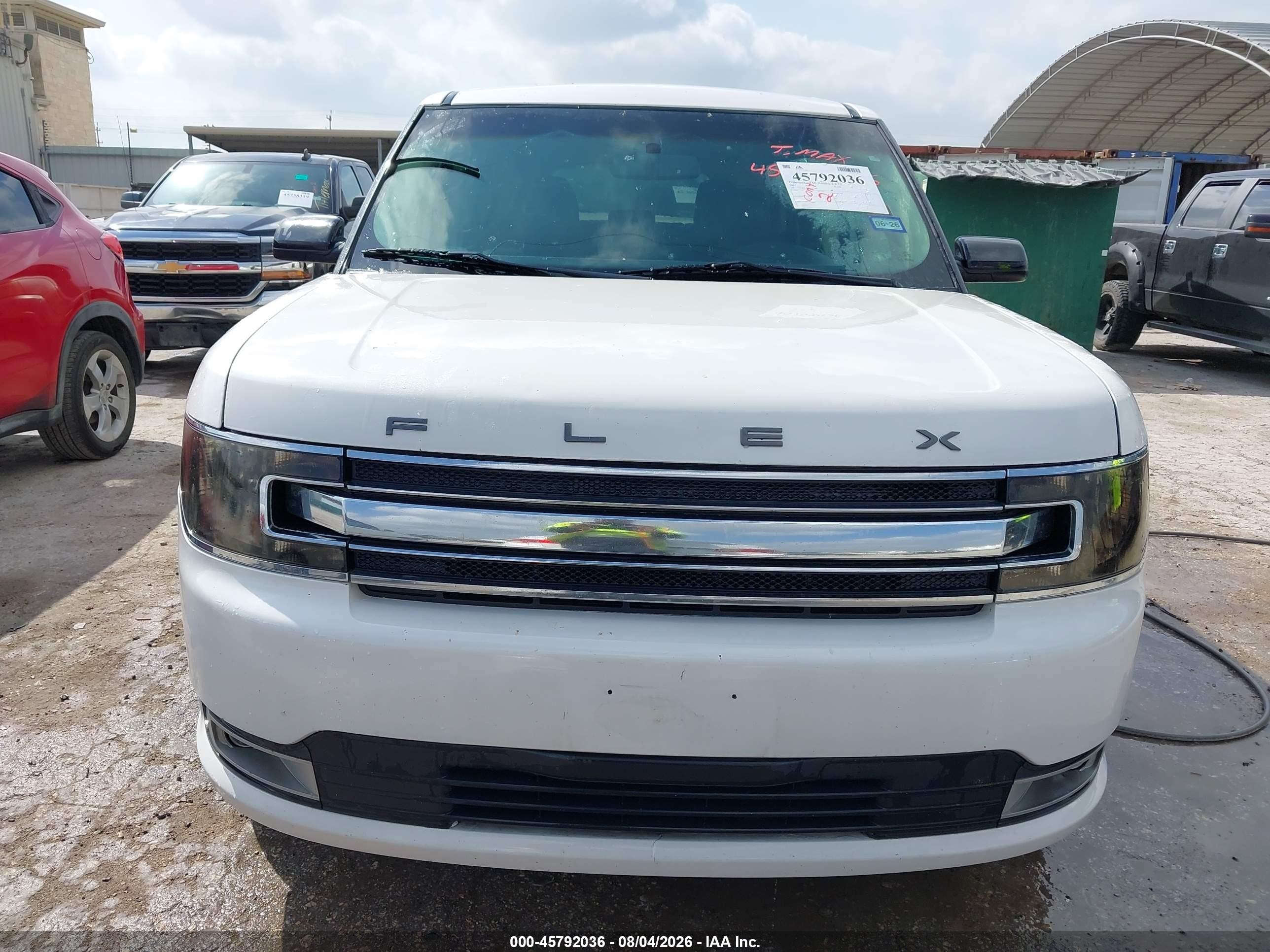 2015 Ford Flex Sel White vin: 2FMGK5C80FBA17908