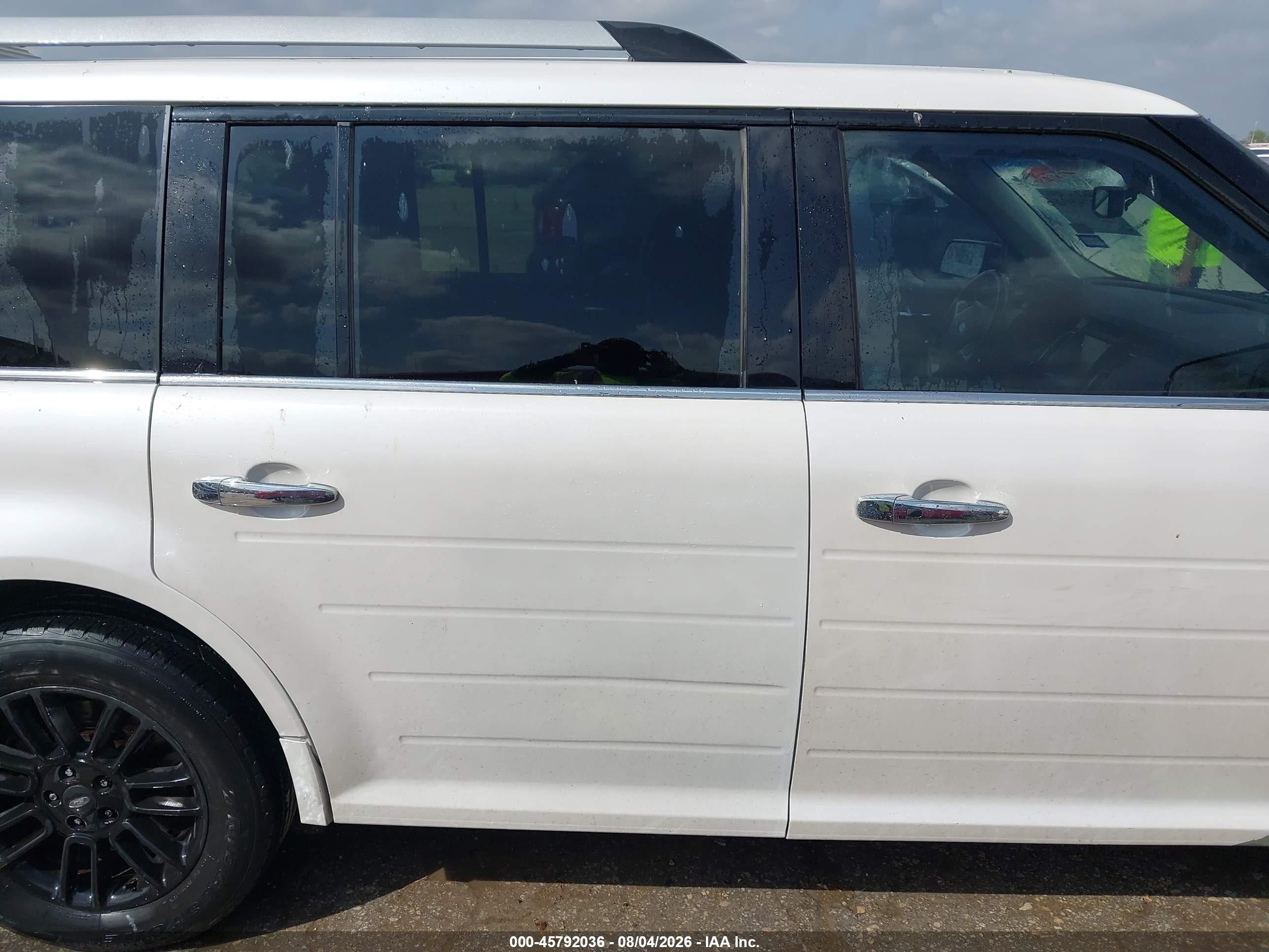 2015 Ford Flex Sel White vin: 2FMGK5C80FBA17908