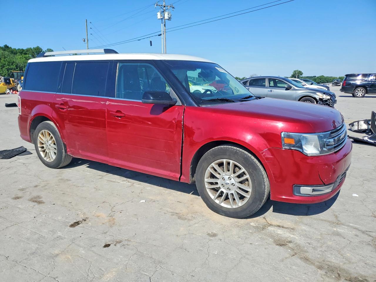 2013 Ford Flex Sel Red vin: 2FMGK5C81DBD23271