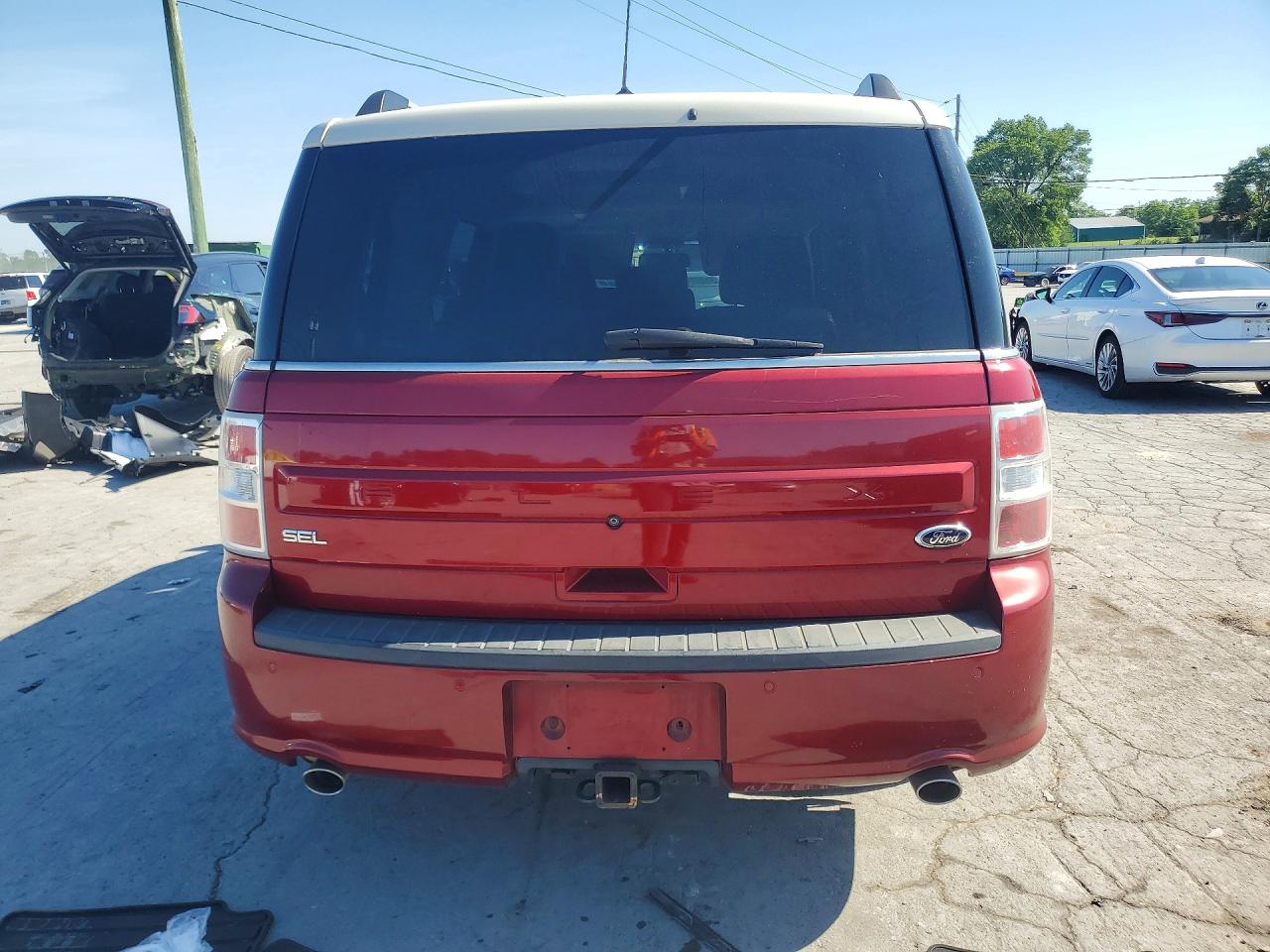 2013 Ford Flex Sel Red vin: 2FMGK5C81DBD23271