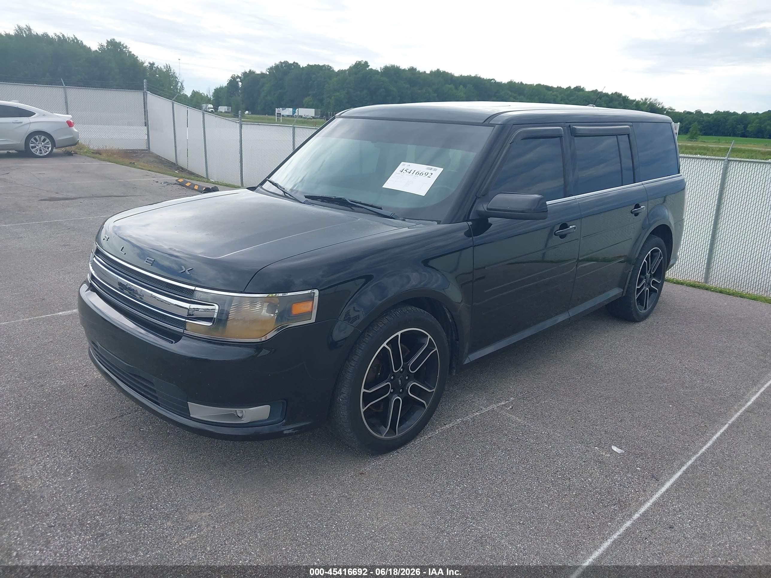 2013 Ford Flex Sel Black vin: 2FMGK5C81DBD29538