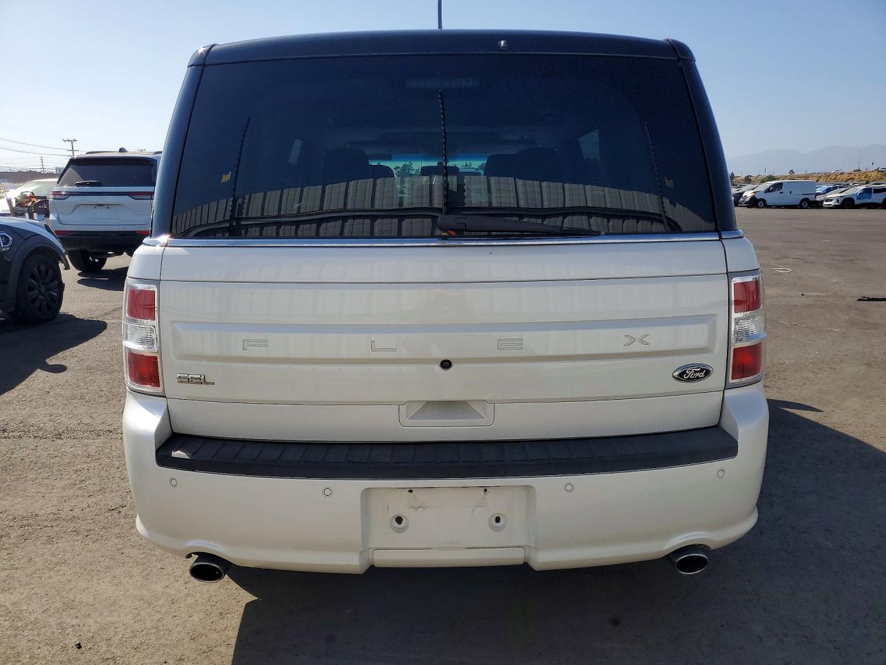 2015 Ford Flex Sel White vin: 2FMGK5C81FBA03600