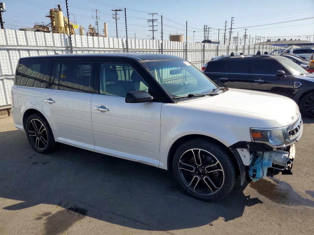2015 Ford Flex Sel White vin: 2FMGK5C81FBA03600
