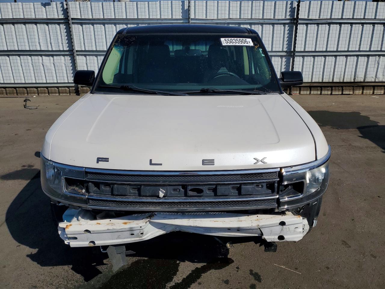 2015 Ford Flex Sel White vin: 2FMGK5C81FBA03600
