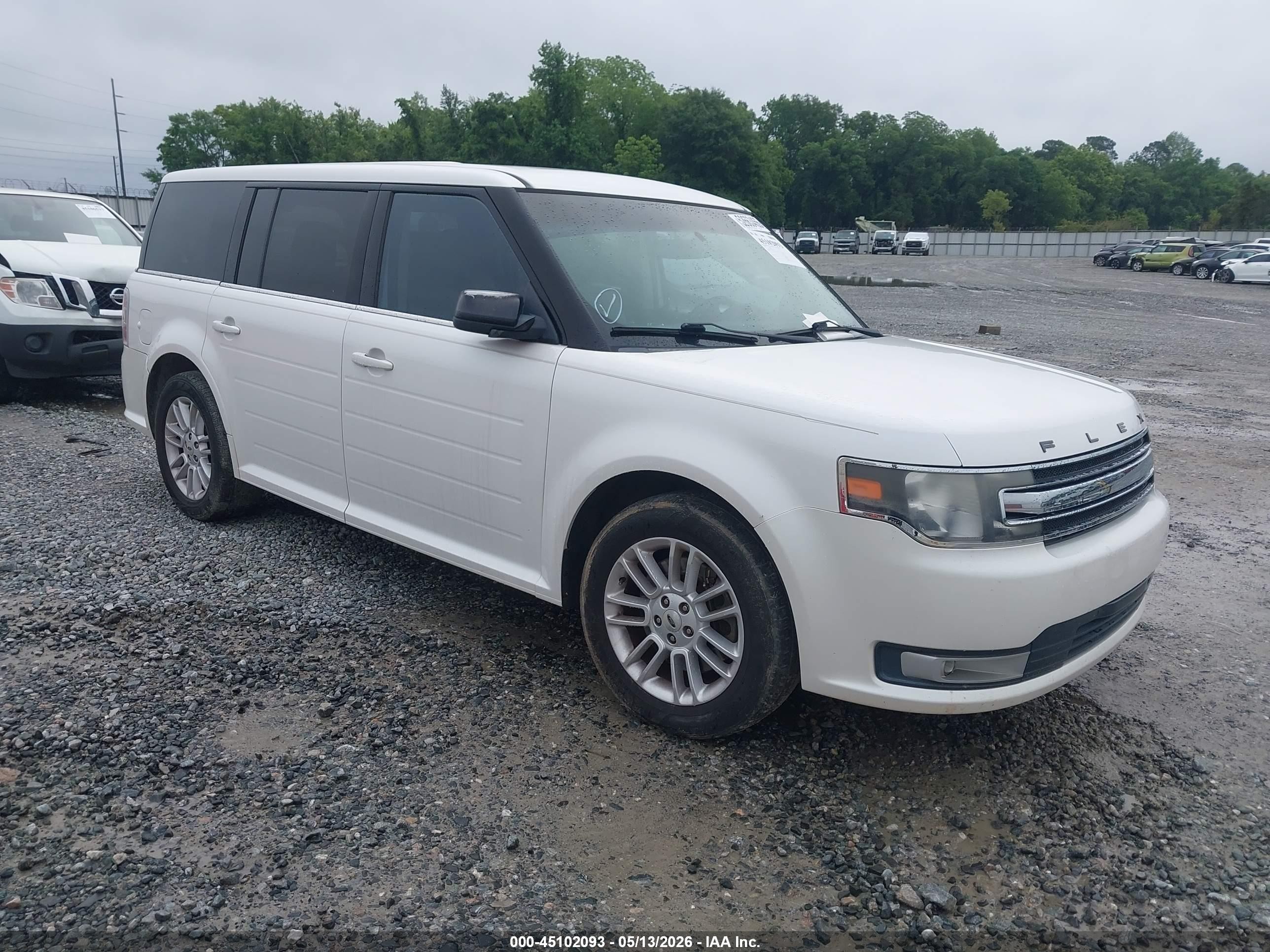 2014 Ford Flex Sel White vin: 2FMGK5C82EBD06741