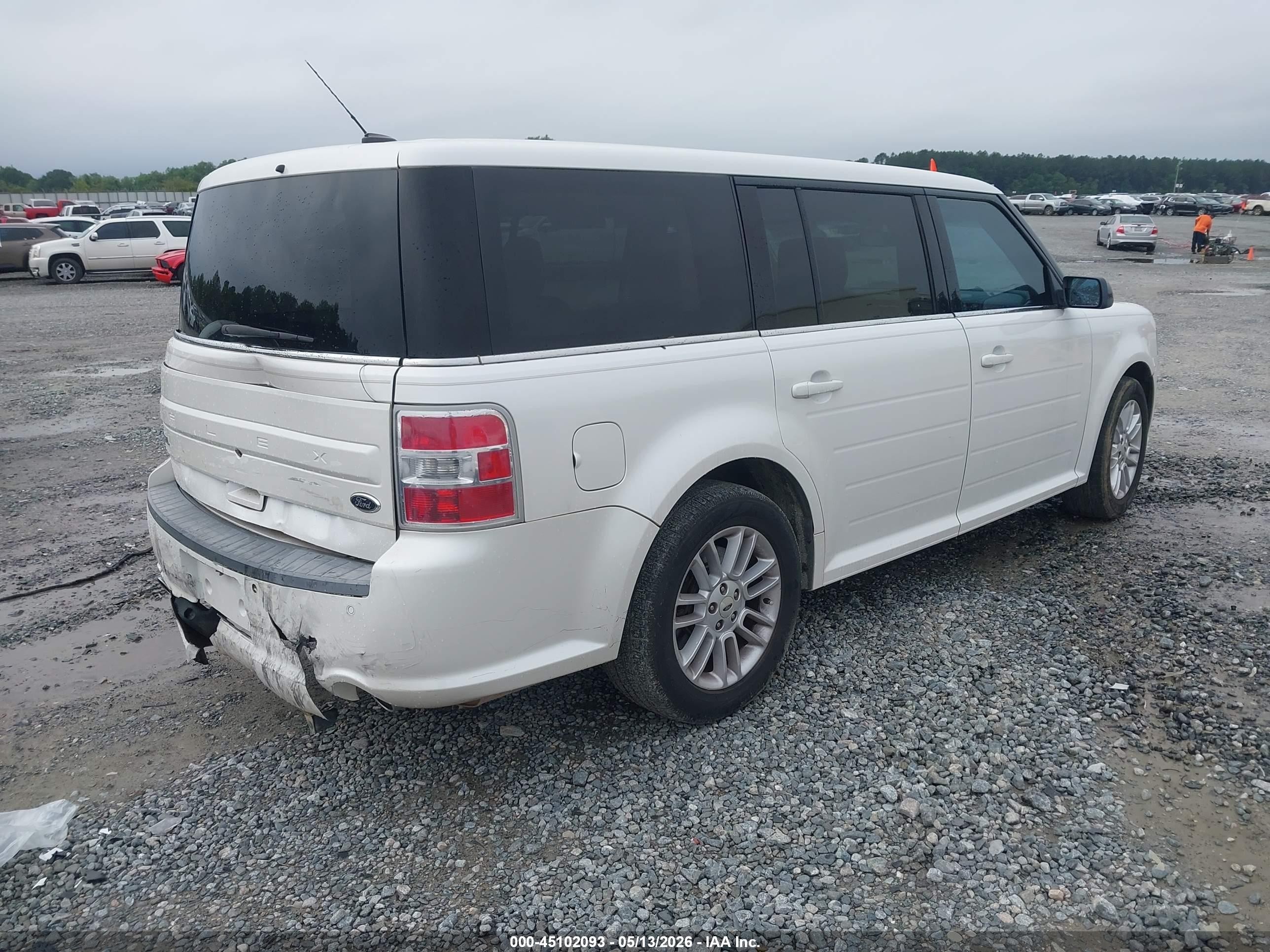2014 Ford Flex Sel White vin: 2FMGK5C82EBD06741