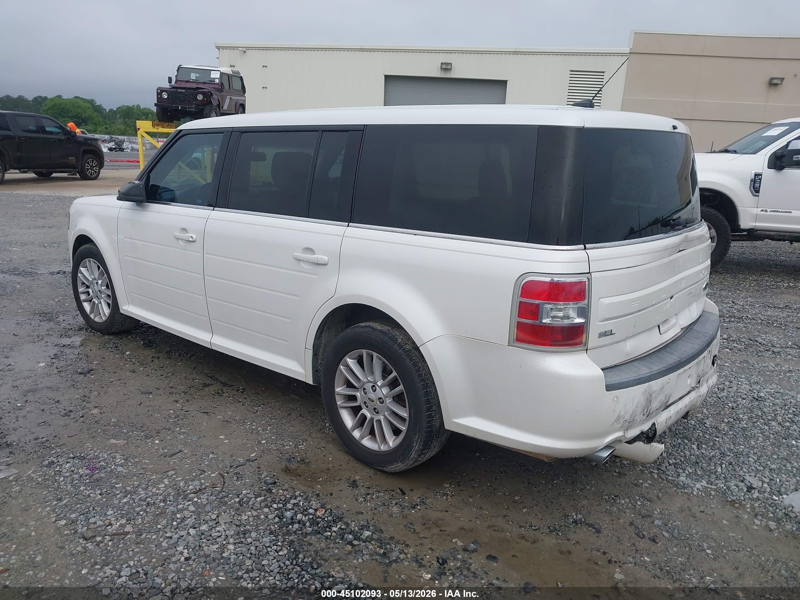 2014 Ford Flex Sel White vin: 2FMGK5C82EBD06741