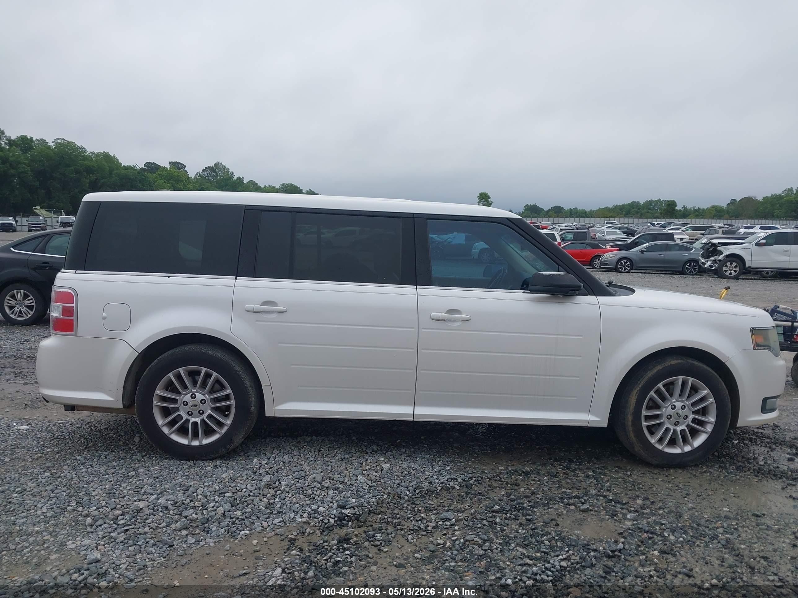2014 Ford Flex Sel White vin: 2FMGK5C82EBD06741