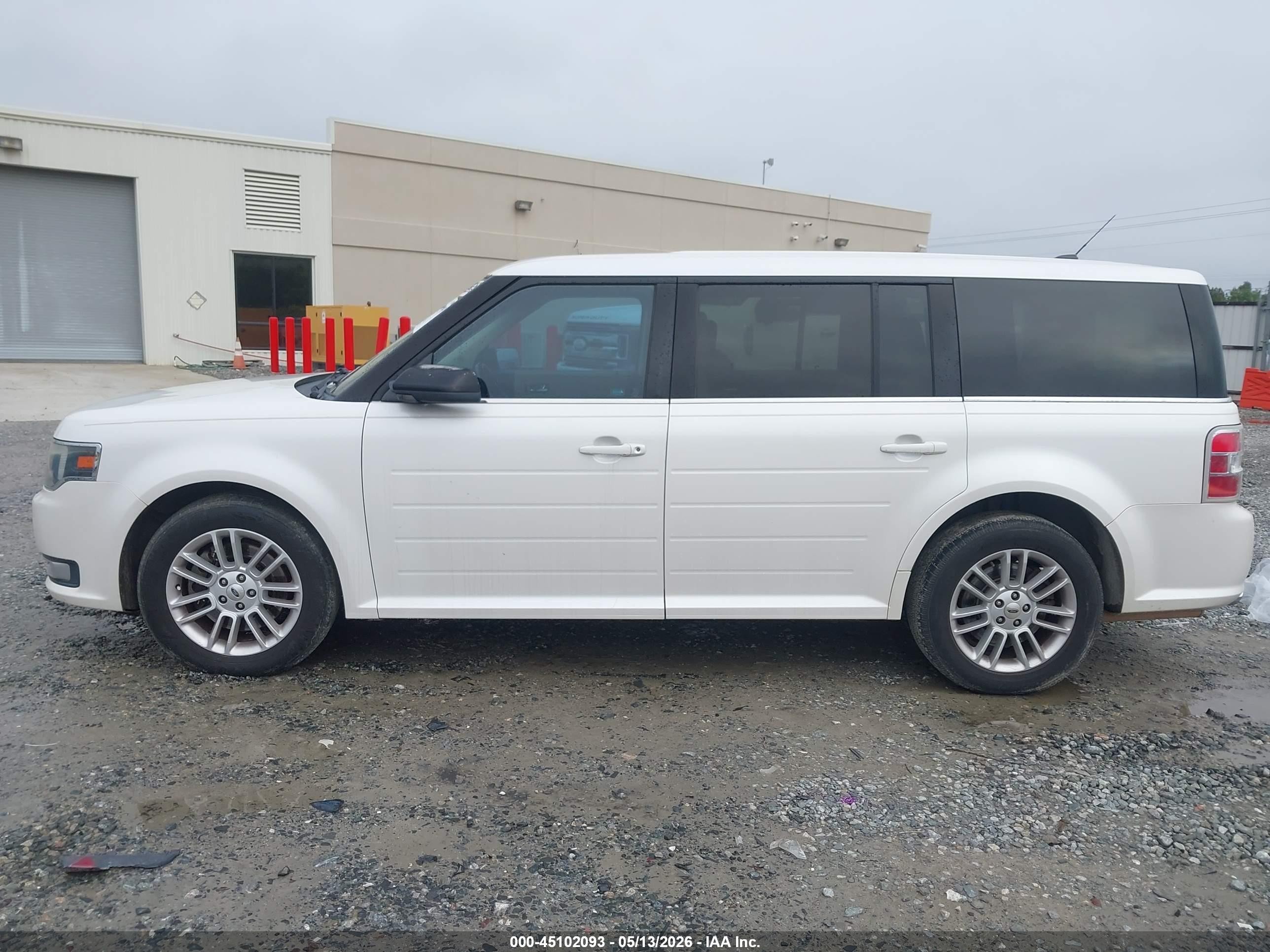 2014 Ford Flex Sel White vin: 2FMGK5C82EBD06741