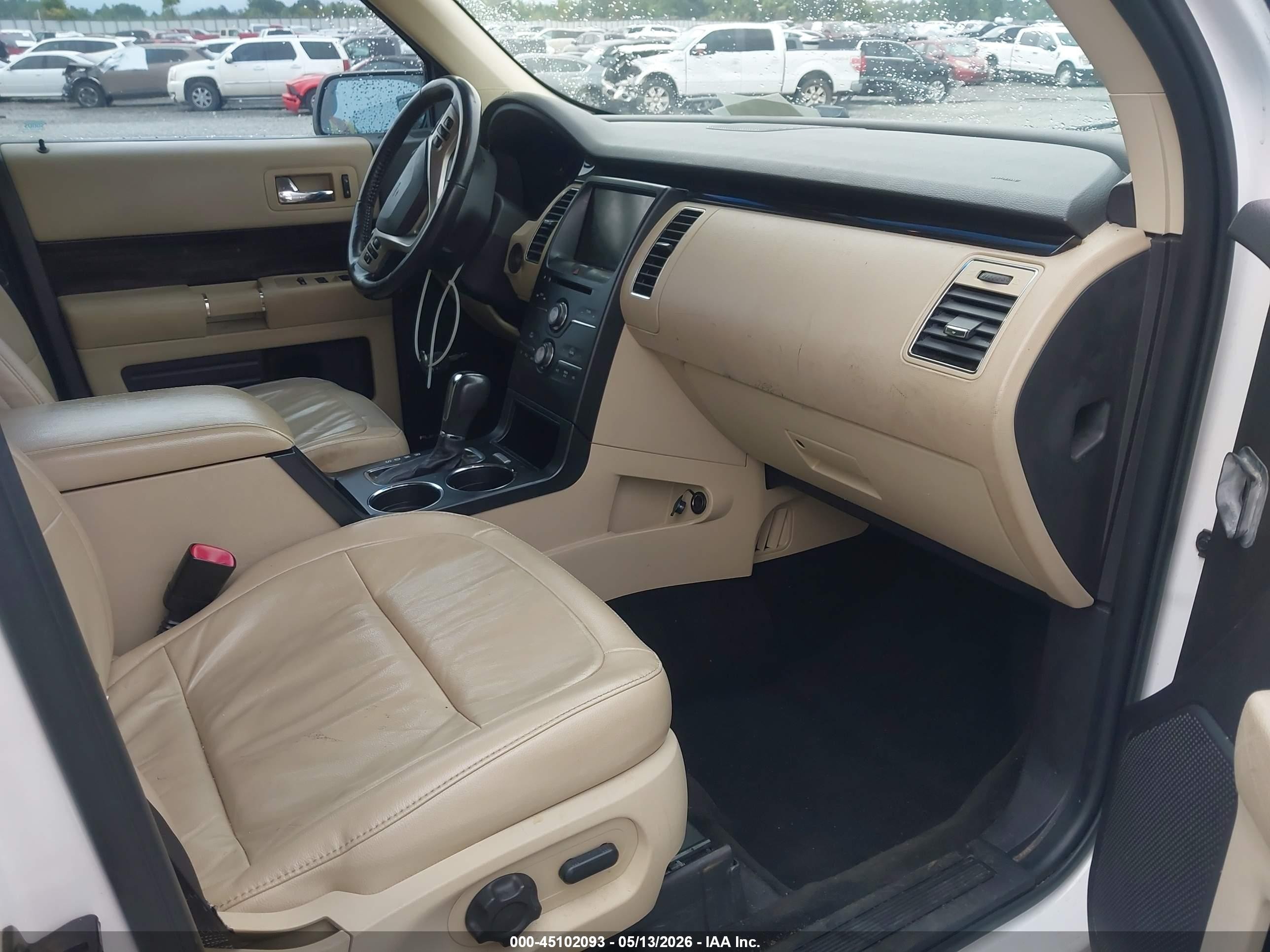 2014 Ford Flex Sel White vin: 2FMGK5C82EBD06741