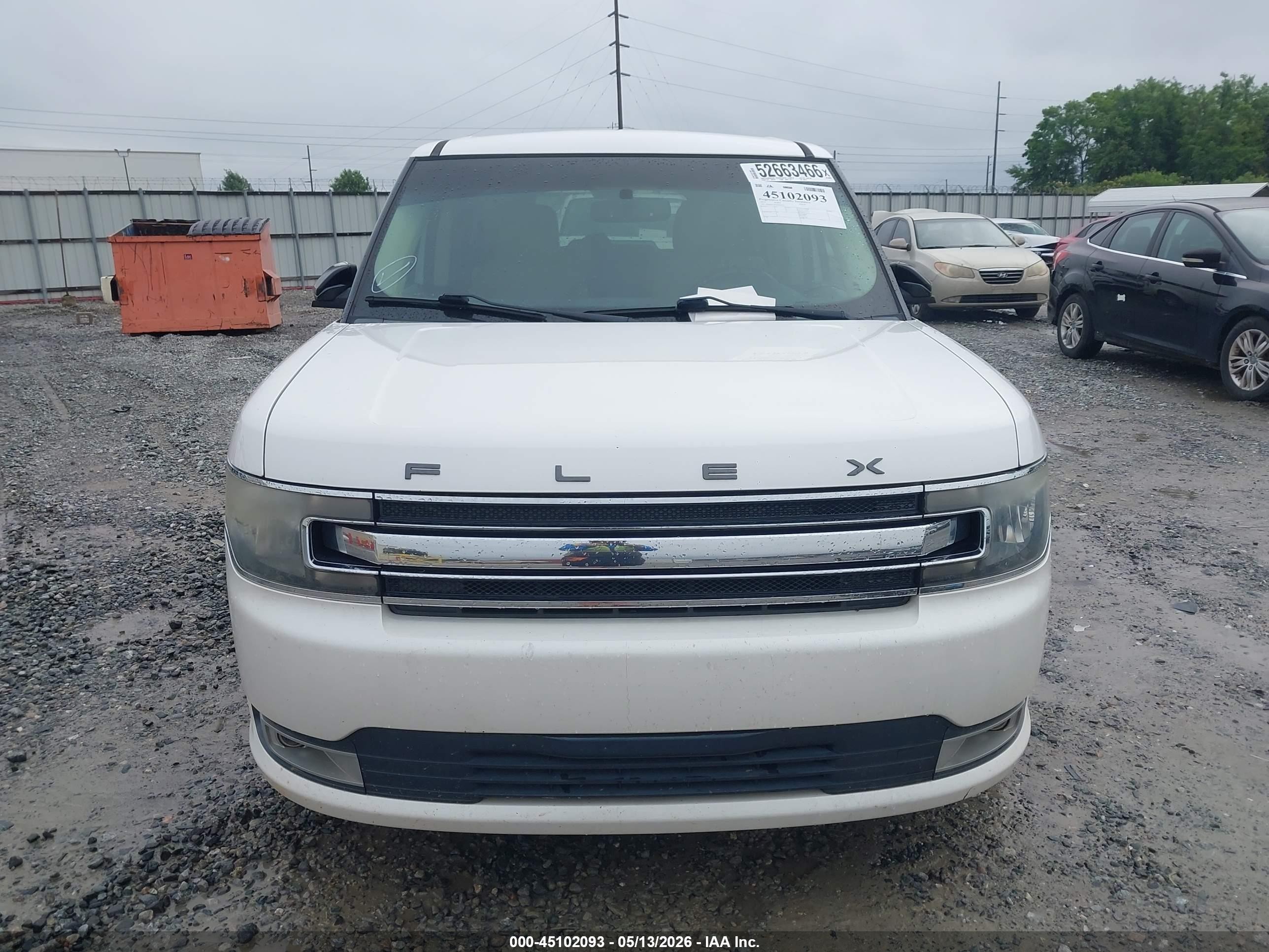 2014 Ford Flex Sel White vin: 2FMGK5C82EBD06741