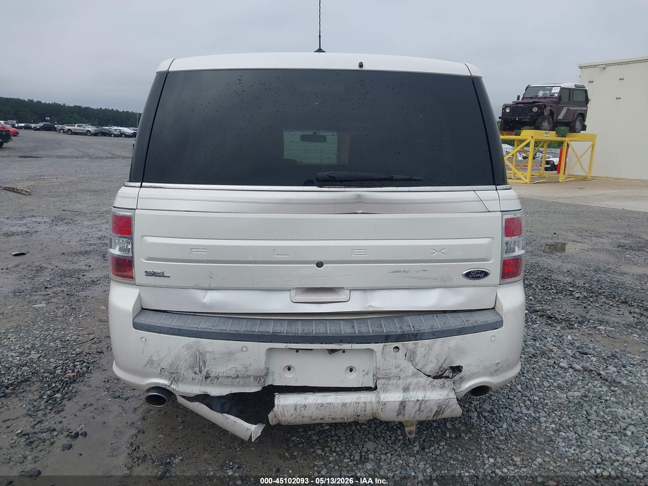 2014 Ford Flex Sel White vin: 2FMGK5C82EBD06741