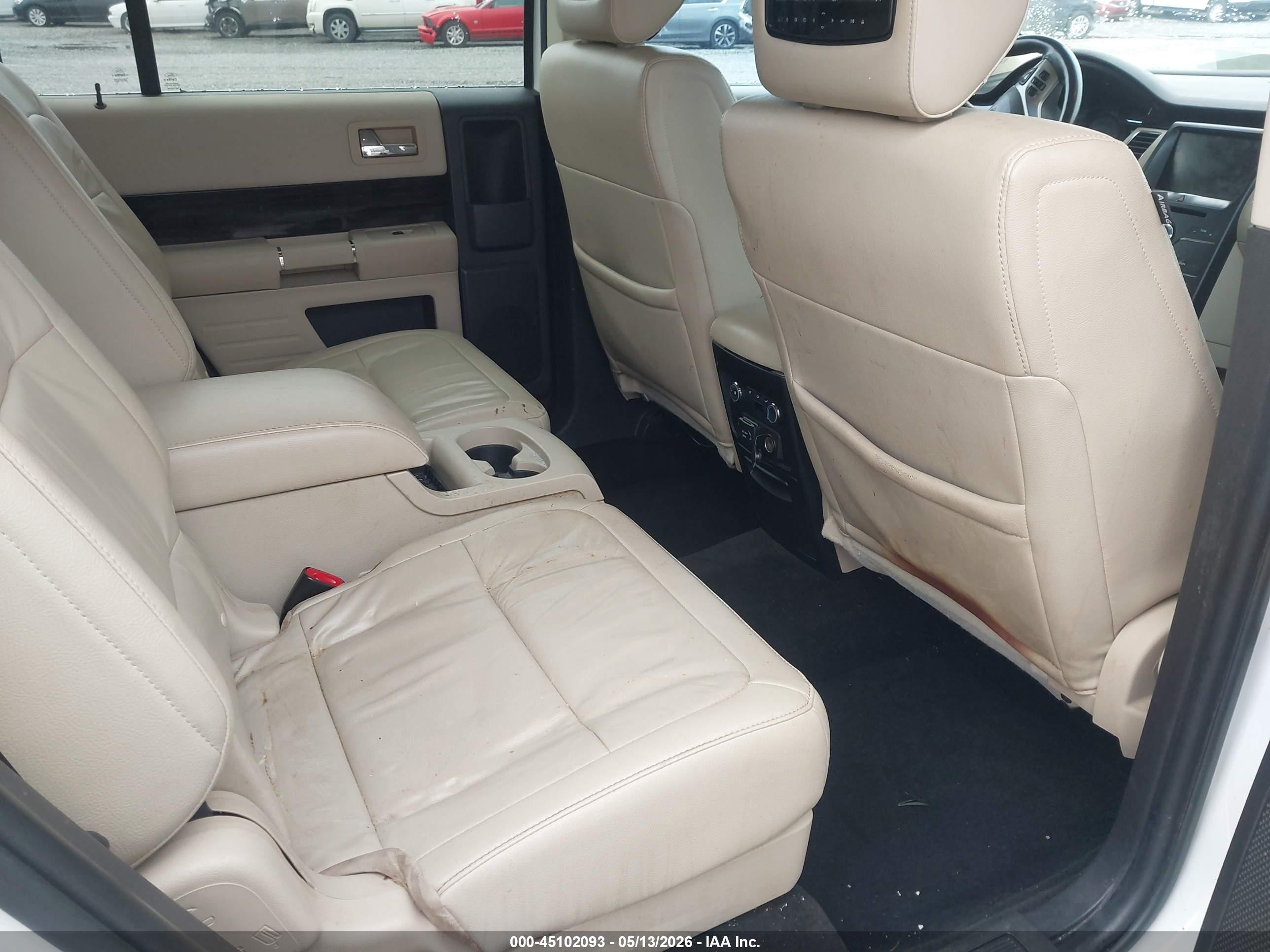 2014 Ford Flex Sel White vin: 2FMGK5C82EBD06741