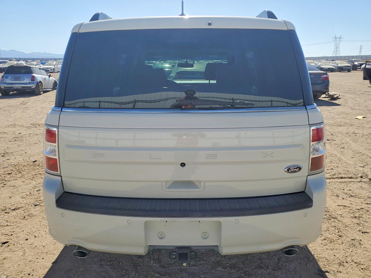 2014 Ford Flex Sel White vin: 2FMGK5C82EBD12698