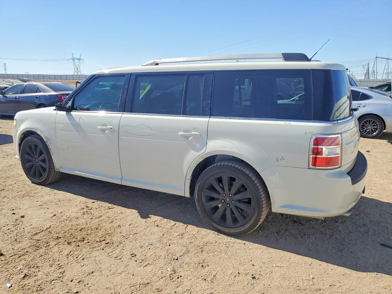 2014 Ford Flex Sel White vin: 2FMGK5C82EBD12698