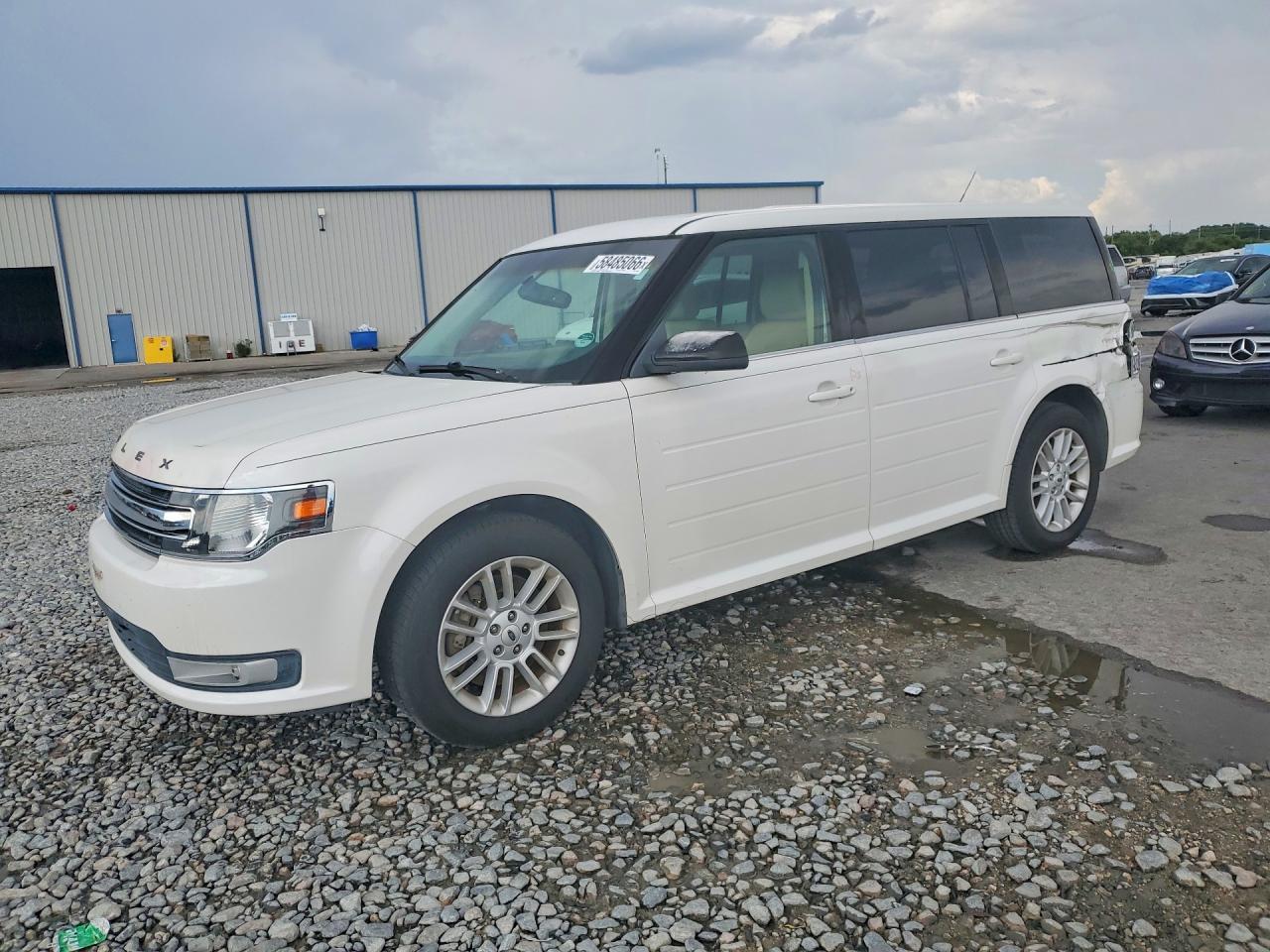 2014 Ford Flex Sel White vin: 2FMGK5C82EBD33289