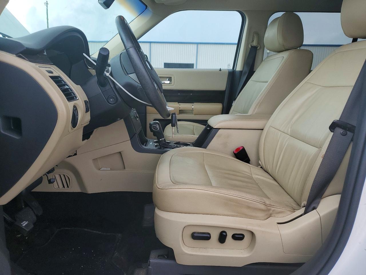 2014 Ford Flex Sel White vin: 2FMGK5C82EBD33289