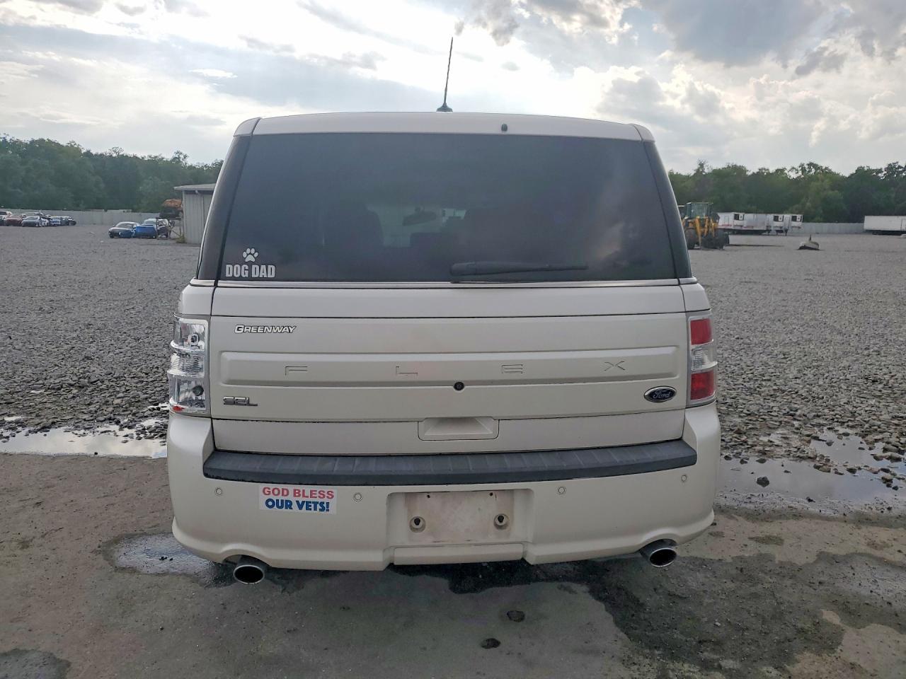 2014 Ford Flex Sel White vin: 2FMGK5C82EBD33289